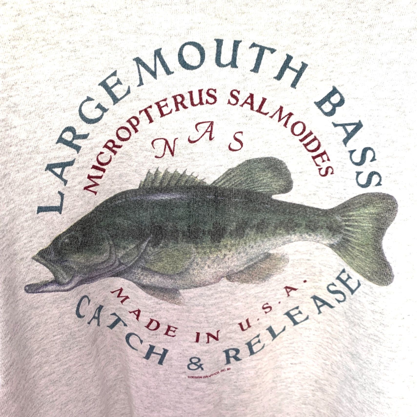Vintage VINTAGE Largemouth Bass Catch & Release Sweatshirt XL Unisex Adults Gray 90s Crew Neck Pullover 1998 USA UAS Sweatshirt Size US XL / EU 56 / 4 - 4 Thumbnail