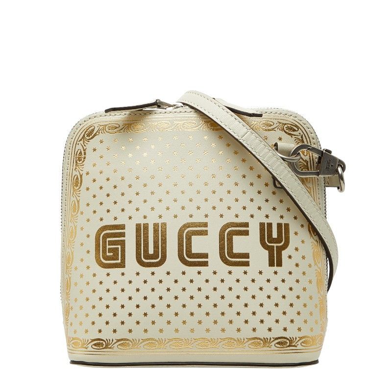 Gucci Gucci Guccy Leather Shoulder Bag Leather Crossbody Bag 511189 Duty Free For Usa in White, Women's