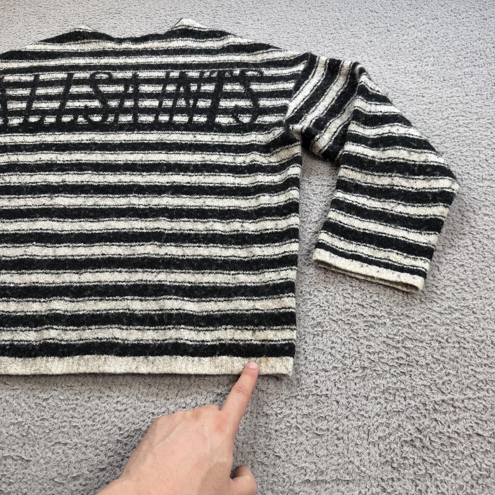 Allsaints AllSaints Womens Oversized Striped Wool Blend Sweater XS Size XS / US 0-2 / IT 36-38 - 8 Thumbnail