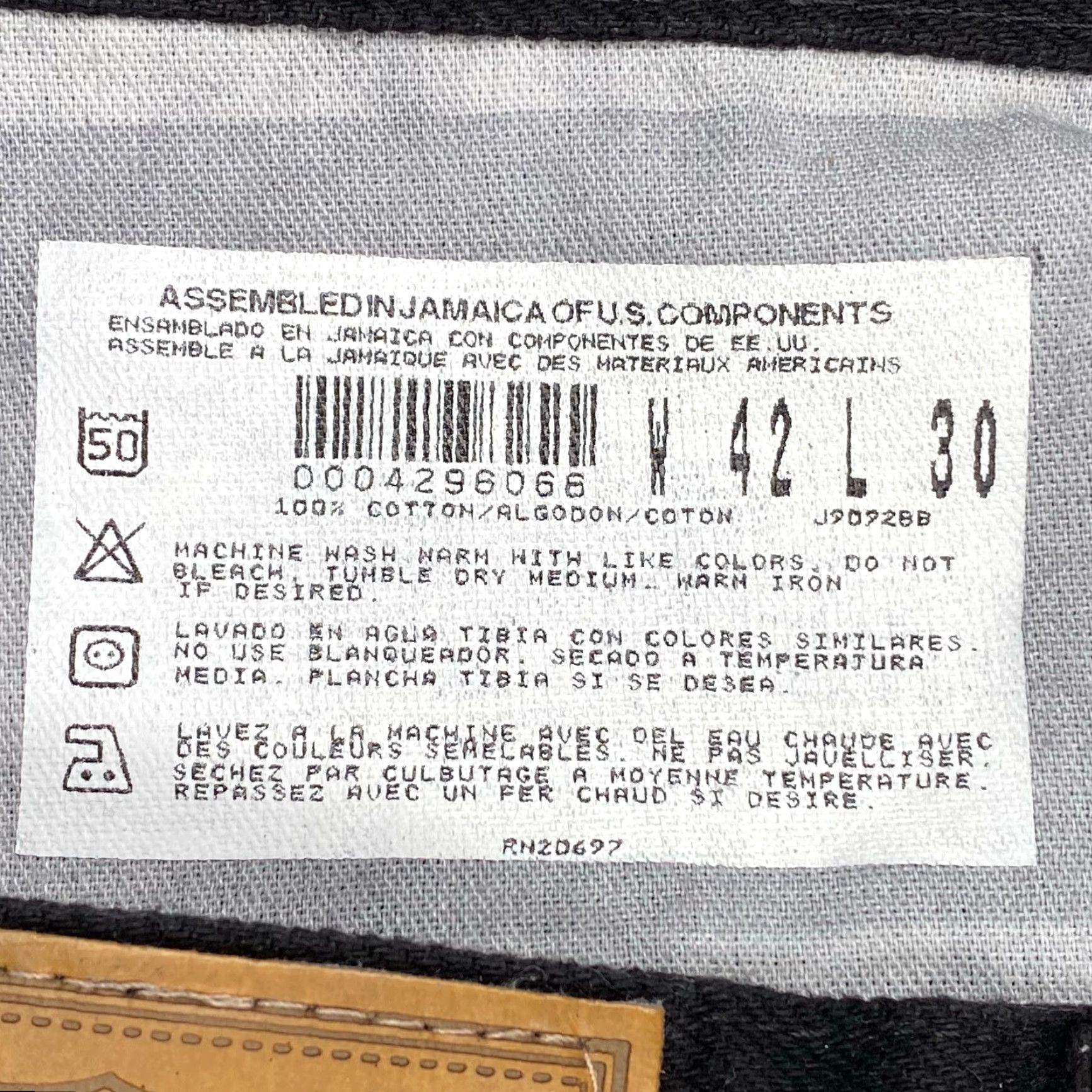 Route 66 VINTAGE Route 66 Jean Mens 36x25 Black Denim Jeans Regular Fit Tapered 7202 Size US 36 / EU 52 - 3 Thumbnail