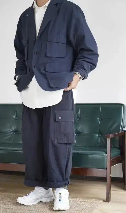 VIBE 20AW Indi Union Japan Navy Patchwork Lantern Military Pants Size US 30 / EU 46 - 4 Thumbnail