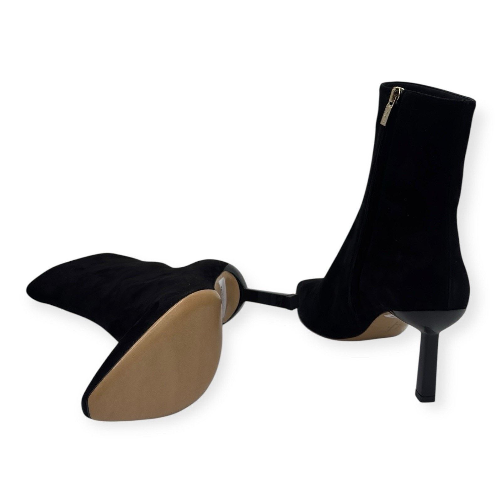 Salvatore Ferragamo Black Suede Janna 70 Sculpted Heel Leather Heeled Boots 9.5 Size US 9.5 / IT 39.5 - 13 Thumbnail