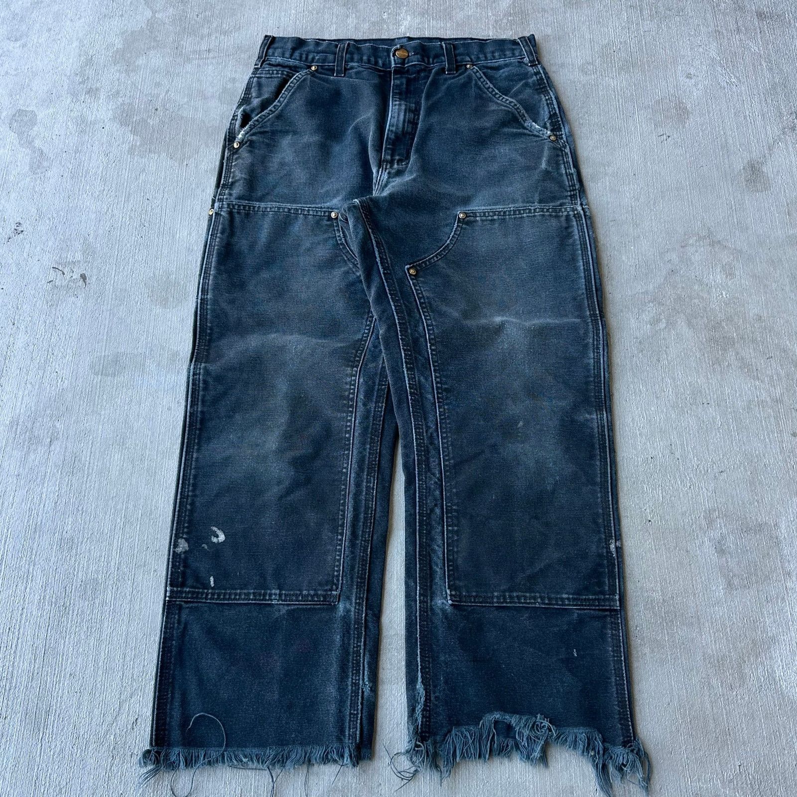 Carhartt × Vintage Vintage Black Carhartt Double Knee Carpenter