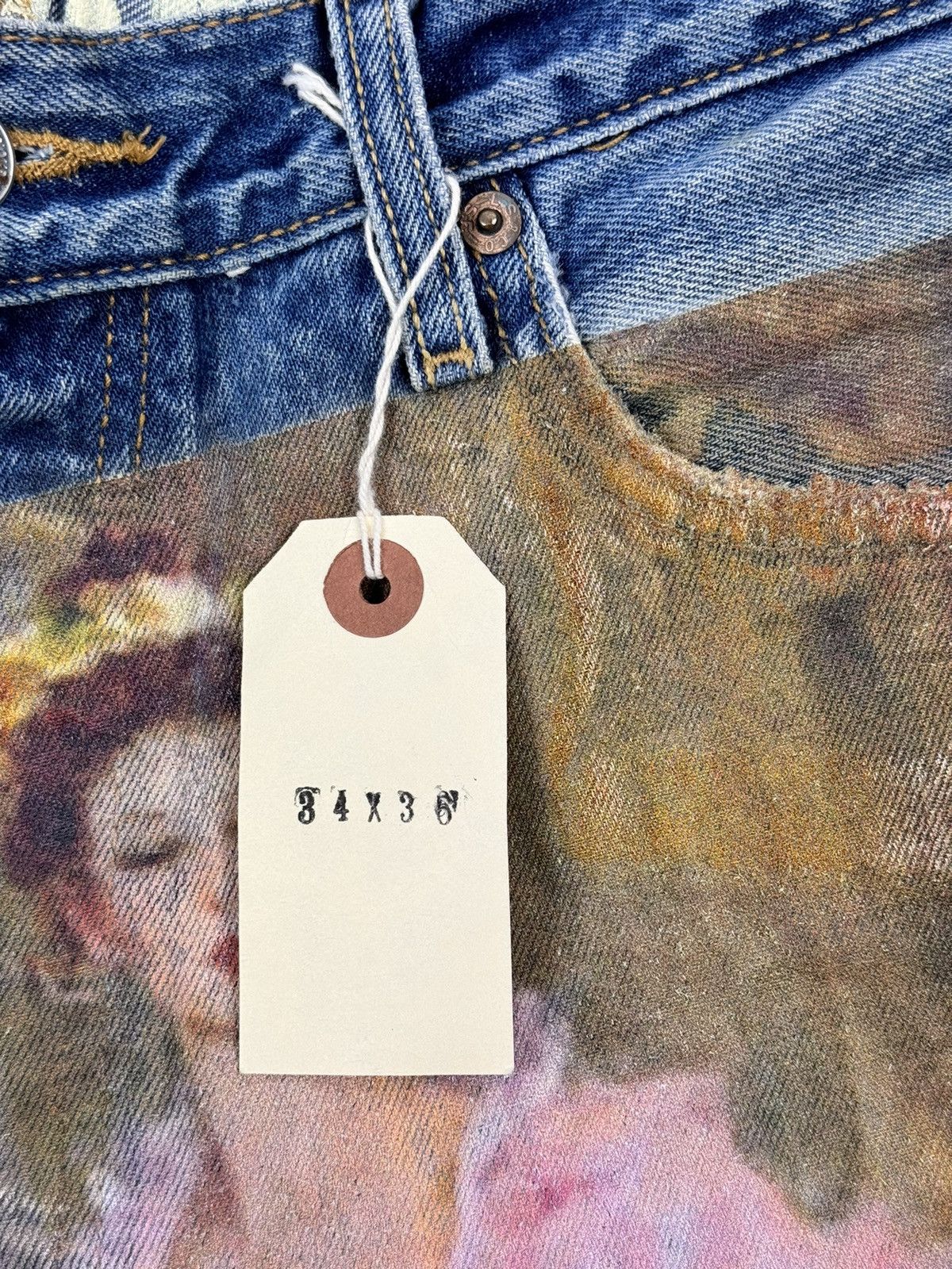 Better With Age LEVI’S LOGO EMBROIDERED BALLET DENIM JEANS Size US 36 / EU 52 - 9 Thumbnail