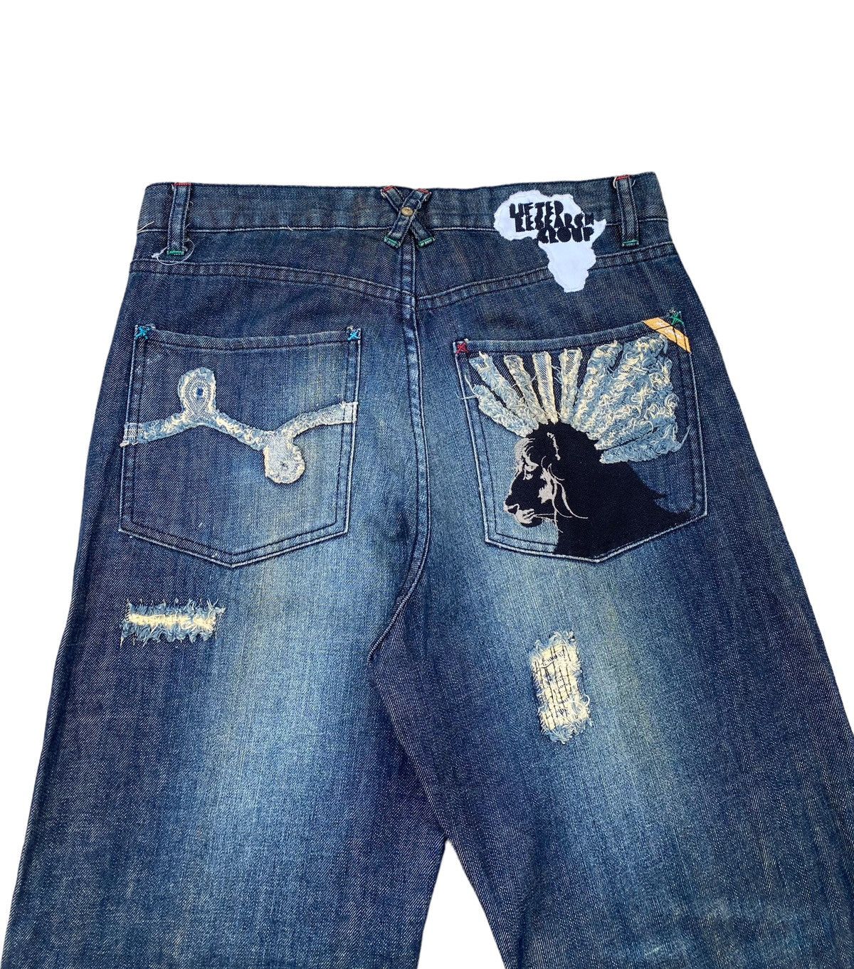Japanese Brand LNG Pocket Logo Distressed Pant Size US 33 - 5 Thumbnail