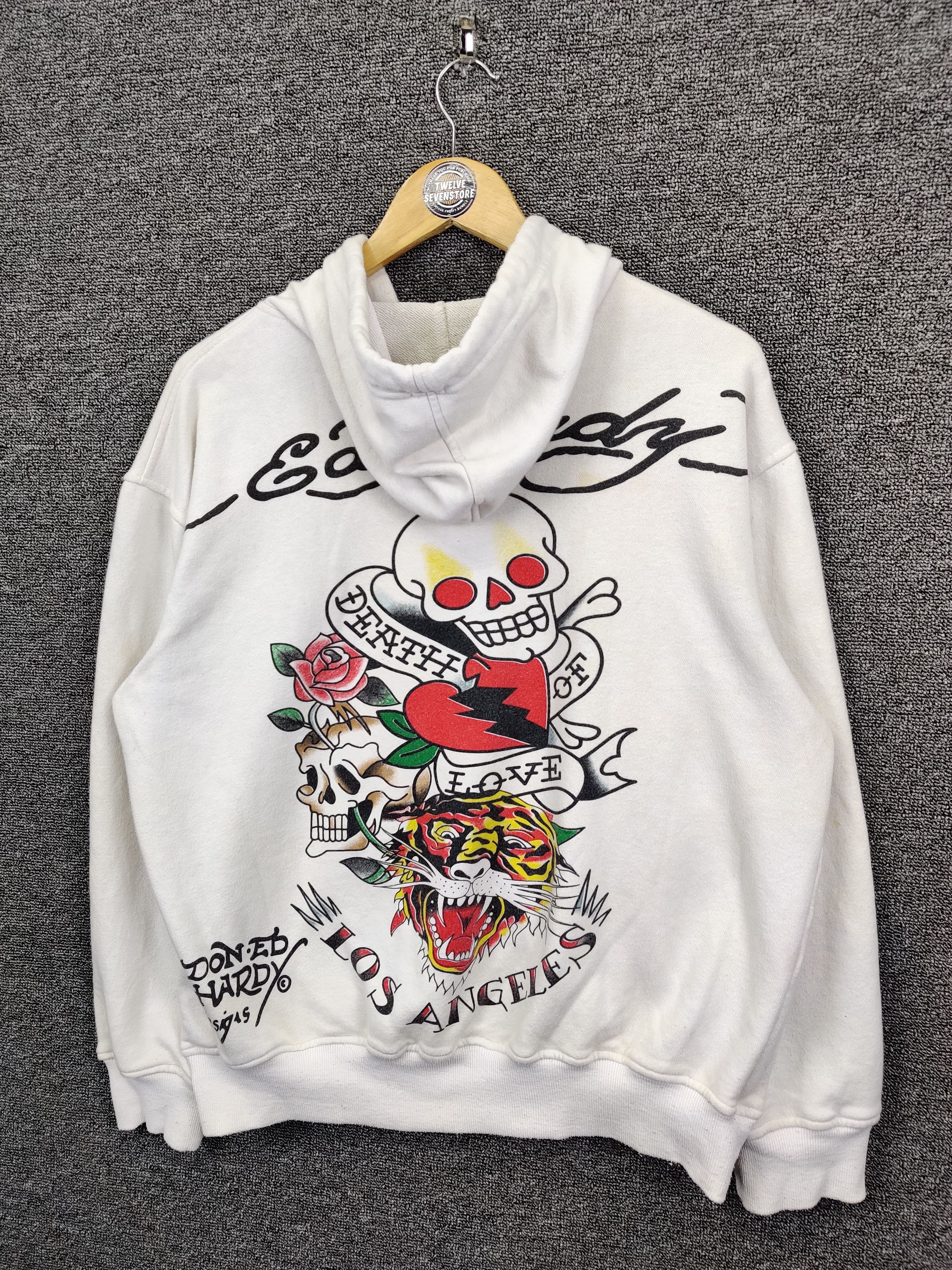 Ed Hardy Vintage Ed Hardy Christian Audigier Los Angeles Skull Hoodie Size US L / EU 52-54 / 3 - 2 Thumbnail