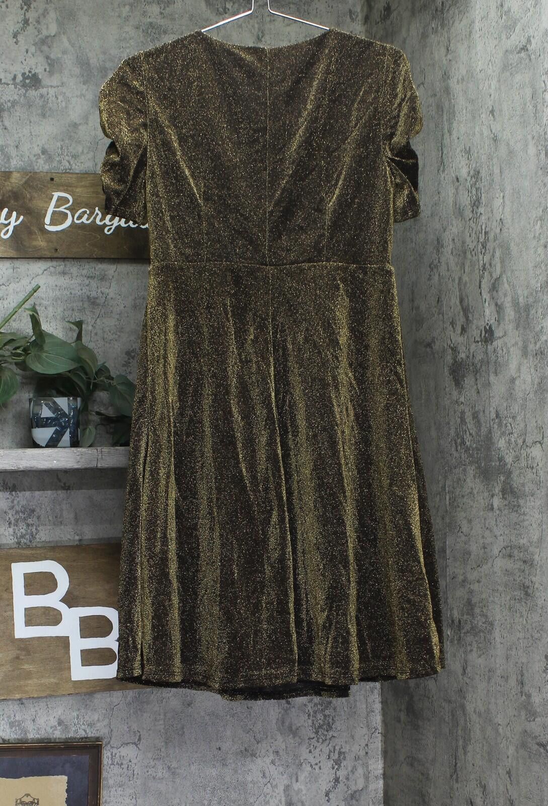 Tommy Hilfiger Nwt Tommy Hilfiger V Neck Dress A4ik118e Bronze / Black 10 Size L / US 10 / IT 46 - 2 Thumbnail