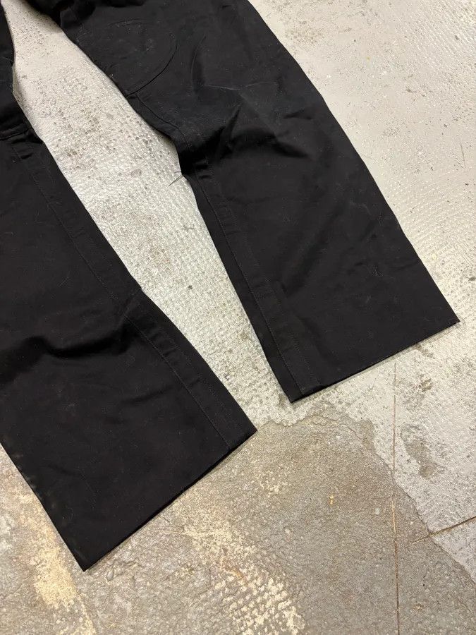 Versace 2000s Versace Black Biker Coton & Leather Pants Size US 30 / EU 46 - 8 Thumbnail