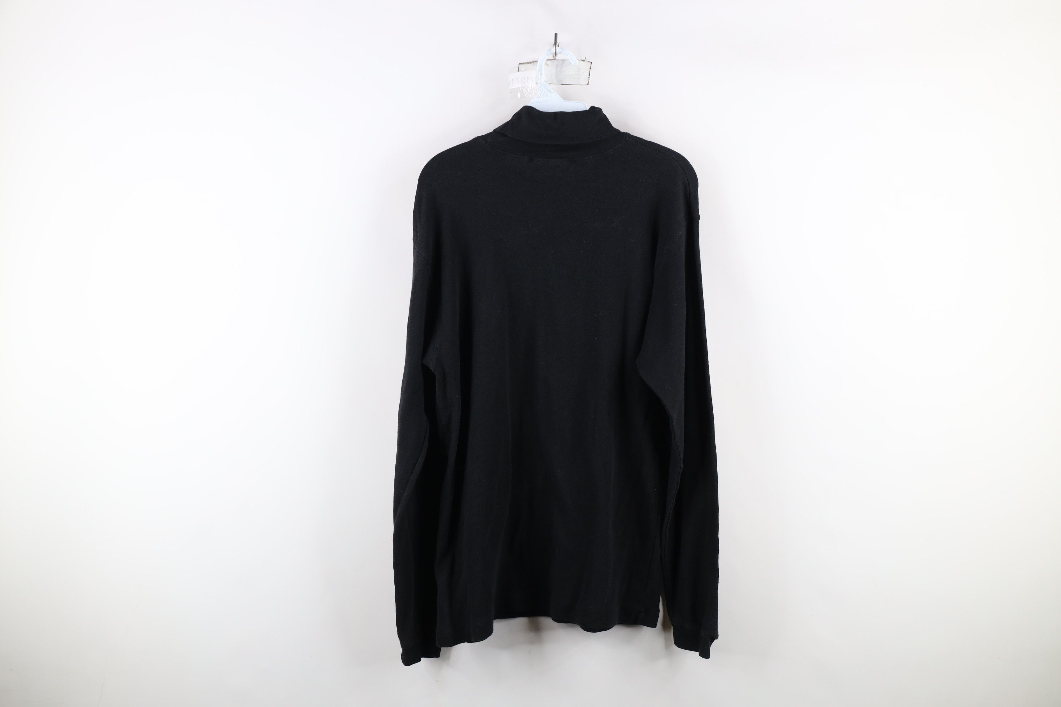 Vintage Vintage 90s Streetwear Blank Turtleneck T-Shirt Black Cotton Size US M / EU 48-50 / 2 - 10 Thumbnail
