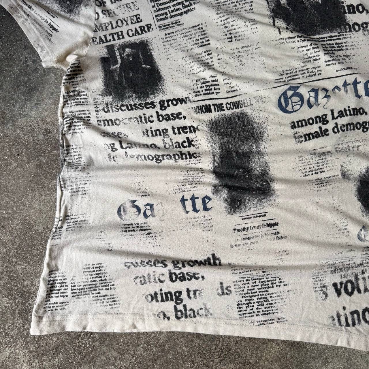 If Six Was Nine × Japanese Brand × Vintage Vintage Gazette Print Retro T-Shirt Size US XL / EU 56 / 4 - 5 Thumbnail