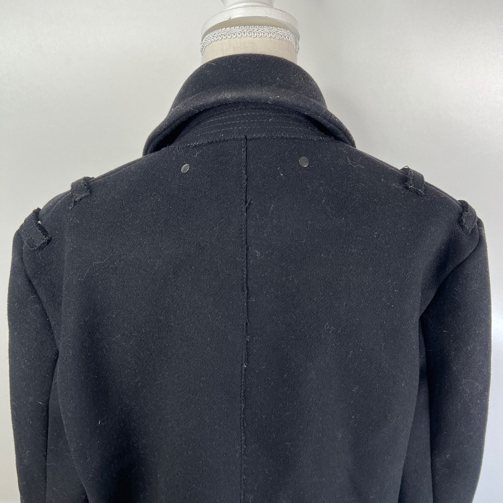 Marc by Marc Jacobs Marc by Marc Jacobs Wool Double Breasted Peacoat Black Size XL / US 12-14 / IT 48-50 - 10 Thumbnail