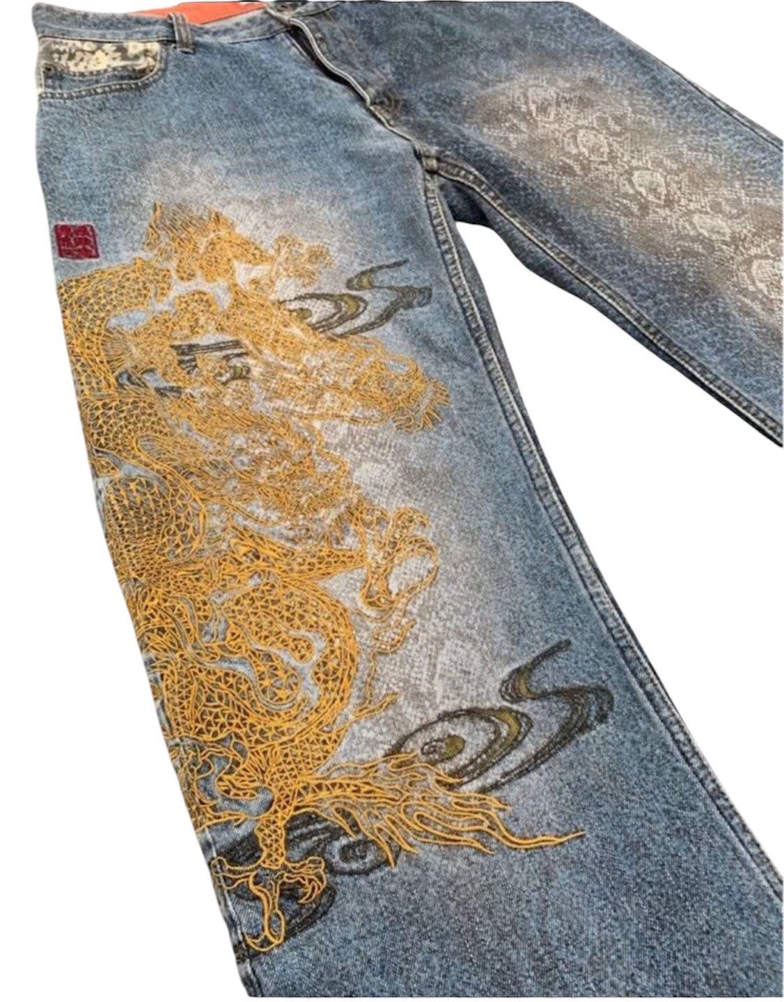 Japanese Brand #grailsale JAPAN BRAND GOLDEN DRAGON KARAKURI TAMASHI DRAGON Size US 32 / EU 48 - 4 Thumbnail