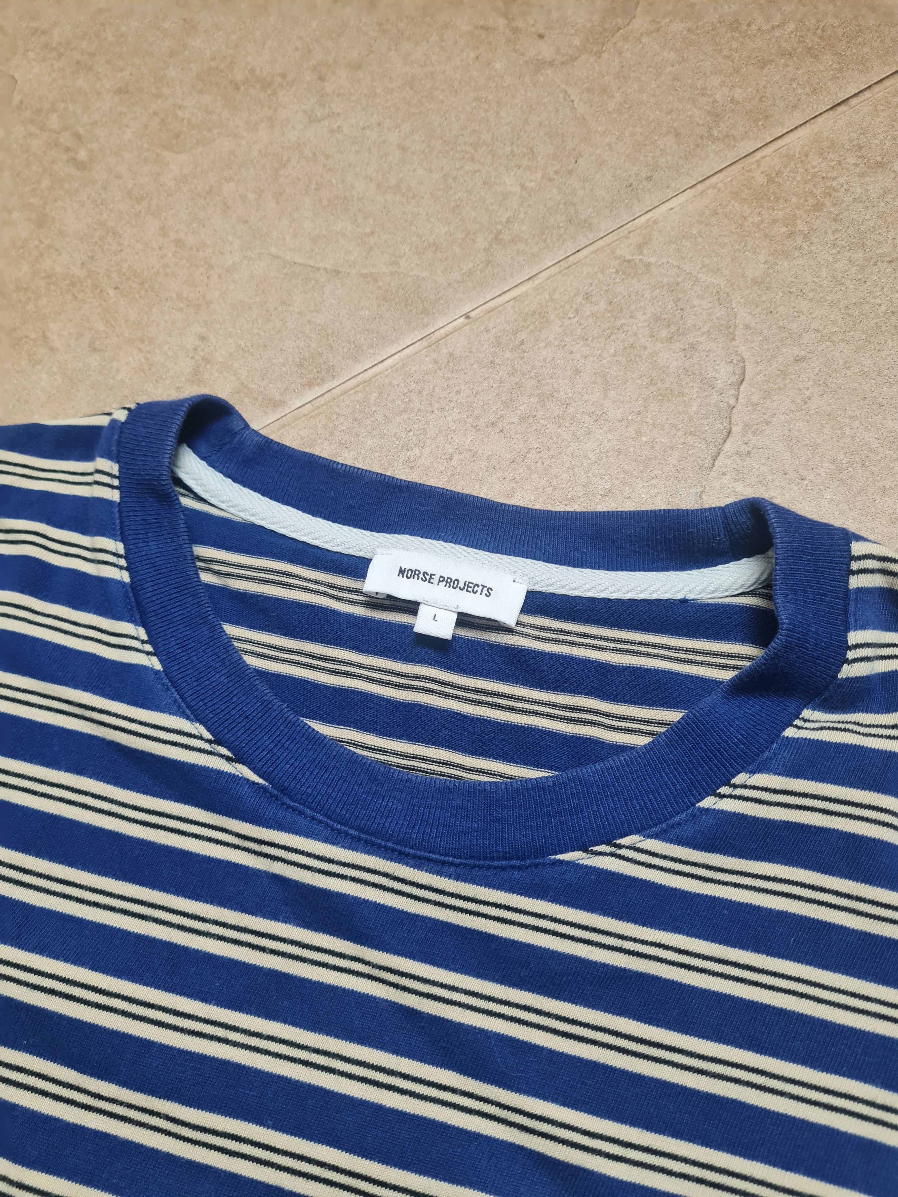 Norse Projects T-SHIRT Norse Projects Johannes Nautical Stripe Oranic Sz L Size US L / EU 52-54 / 3 - 3 Thumbnail