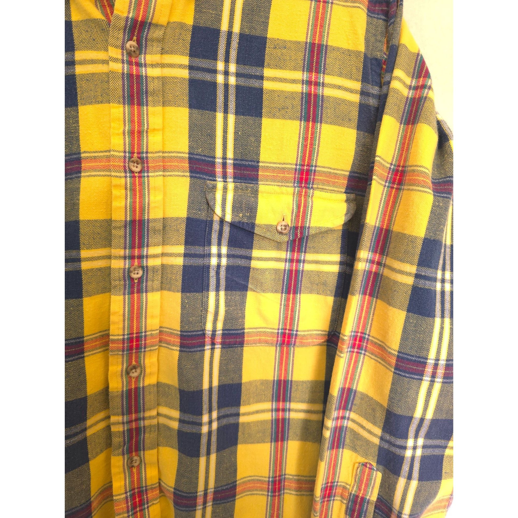 Gant Gant Men's Cambridge Flannel Shirt M Yellow & Blue Plaid 100 Size US M / EU 48-50 / 2 - 4 Thumbnail
