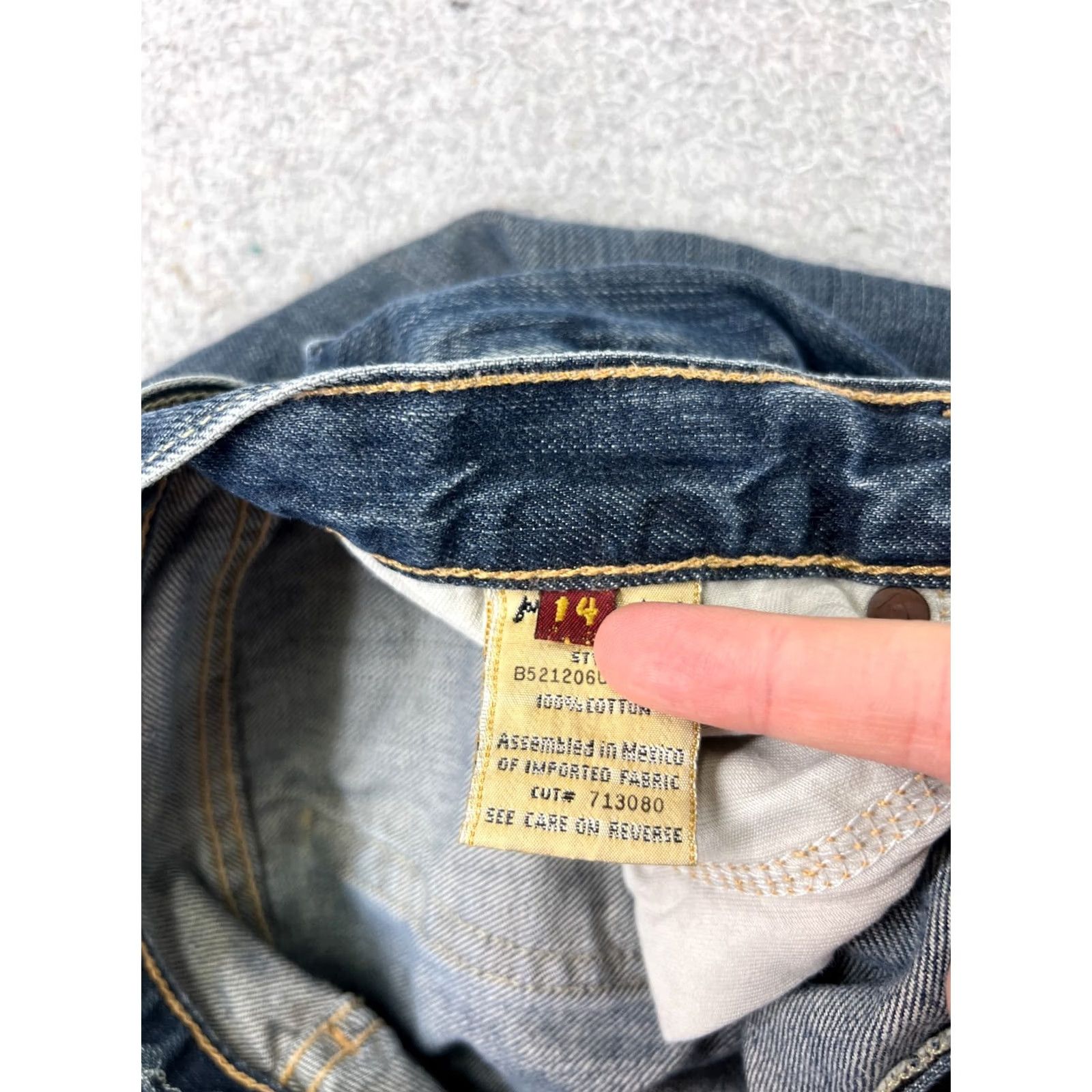 7 For All Mankind 7 For All Mankind Jeans Juniors 14 Blue Denim Straight Wide Leg 24x28 Jeans Womens 7 For All Mankind Jeans Size 36" / US 14 / IT 50 - 7 Thumbnail