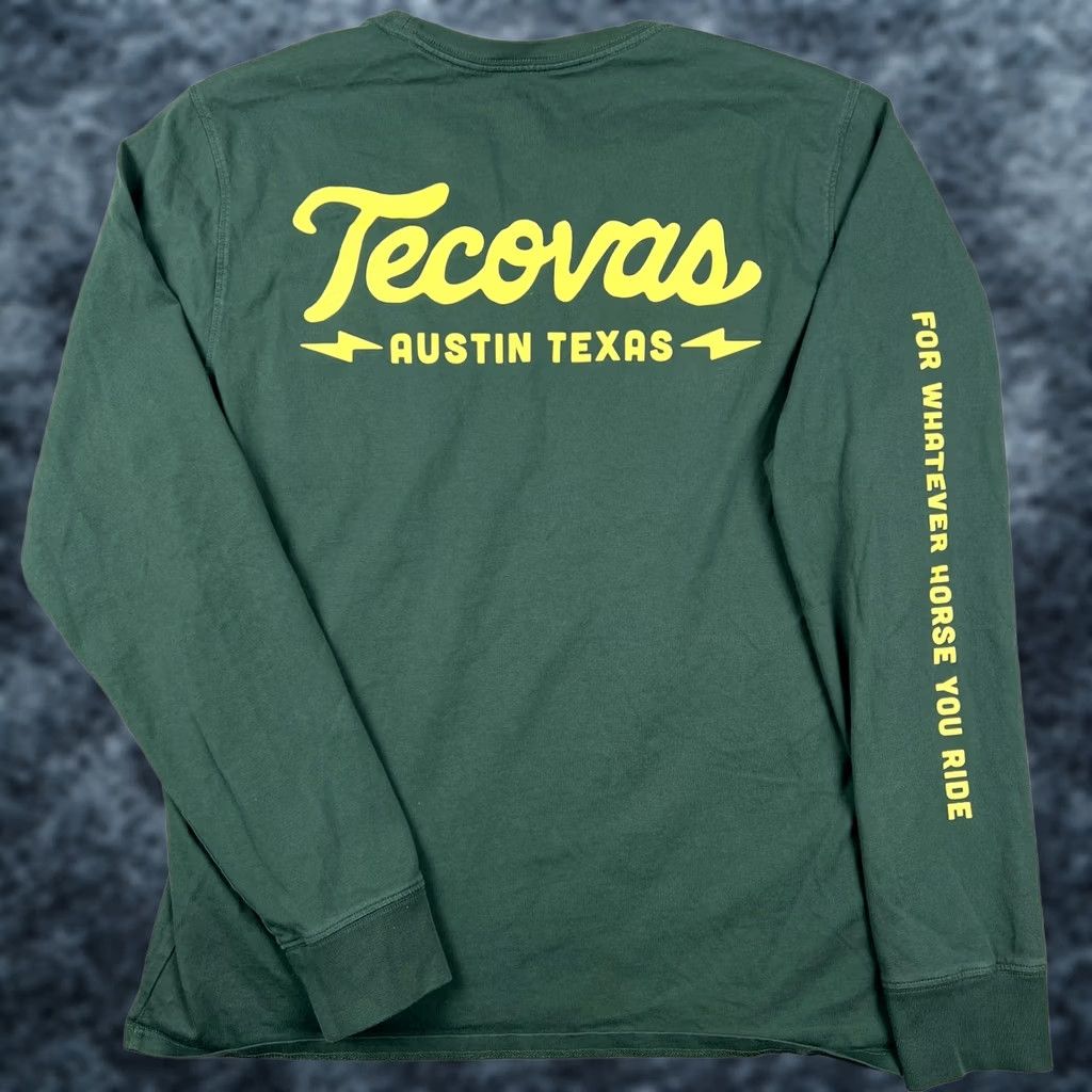 Tecovas Tecovas Graphic Shirt Long Sleeve Crew Neck Medium Mens Green Western Cowboy Shirt Size US M / EU 48-50 / 2 - 1 Thumbnail