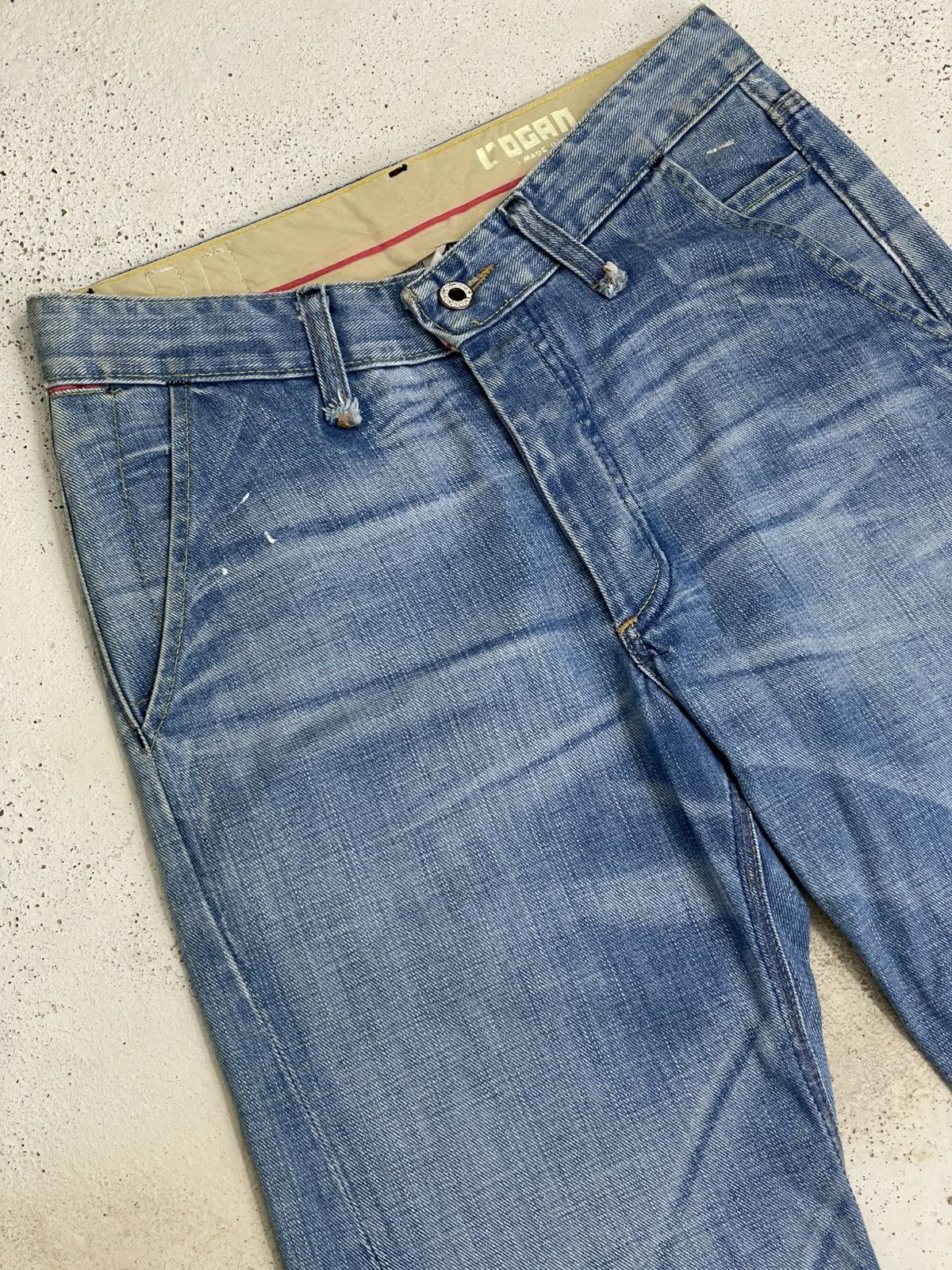 Vintage Vintage 90’s Designer USA Rogan Distressed Patchwork Denim Size US 29 - 6 Thumbnail