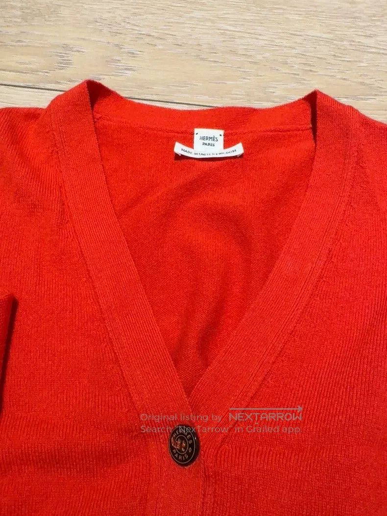 Hermes Hermes V-neck cashmere knitted sweater Size XS / US 0-2 / IT 36-38 - 7 Thumbnail