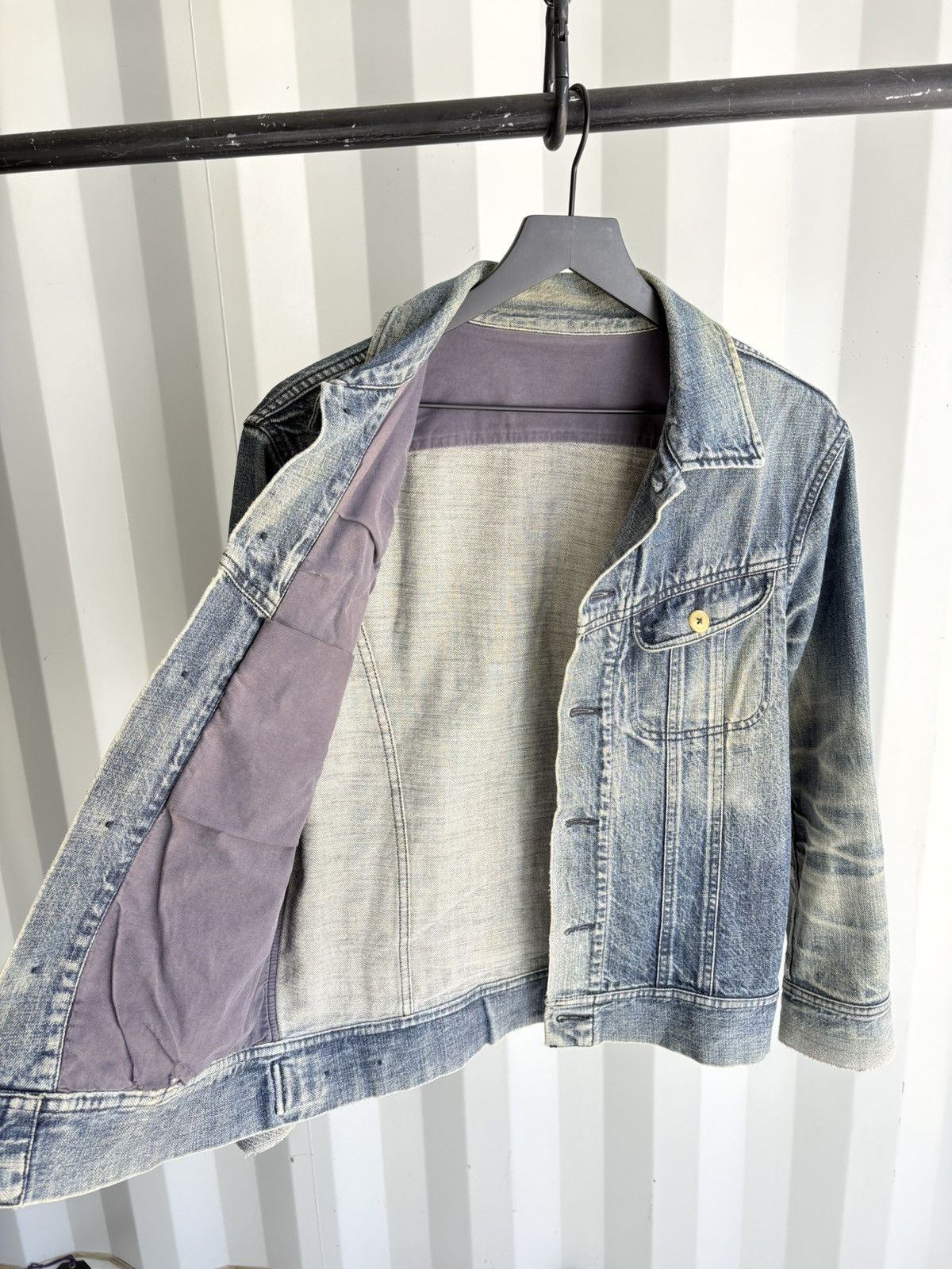 Maison Margiela FW 2005 Distressed Denim Sun Faded Jacket Thrashed Size US M / EU 48-50 / 2 - 7 Thumbnail