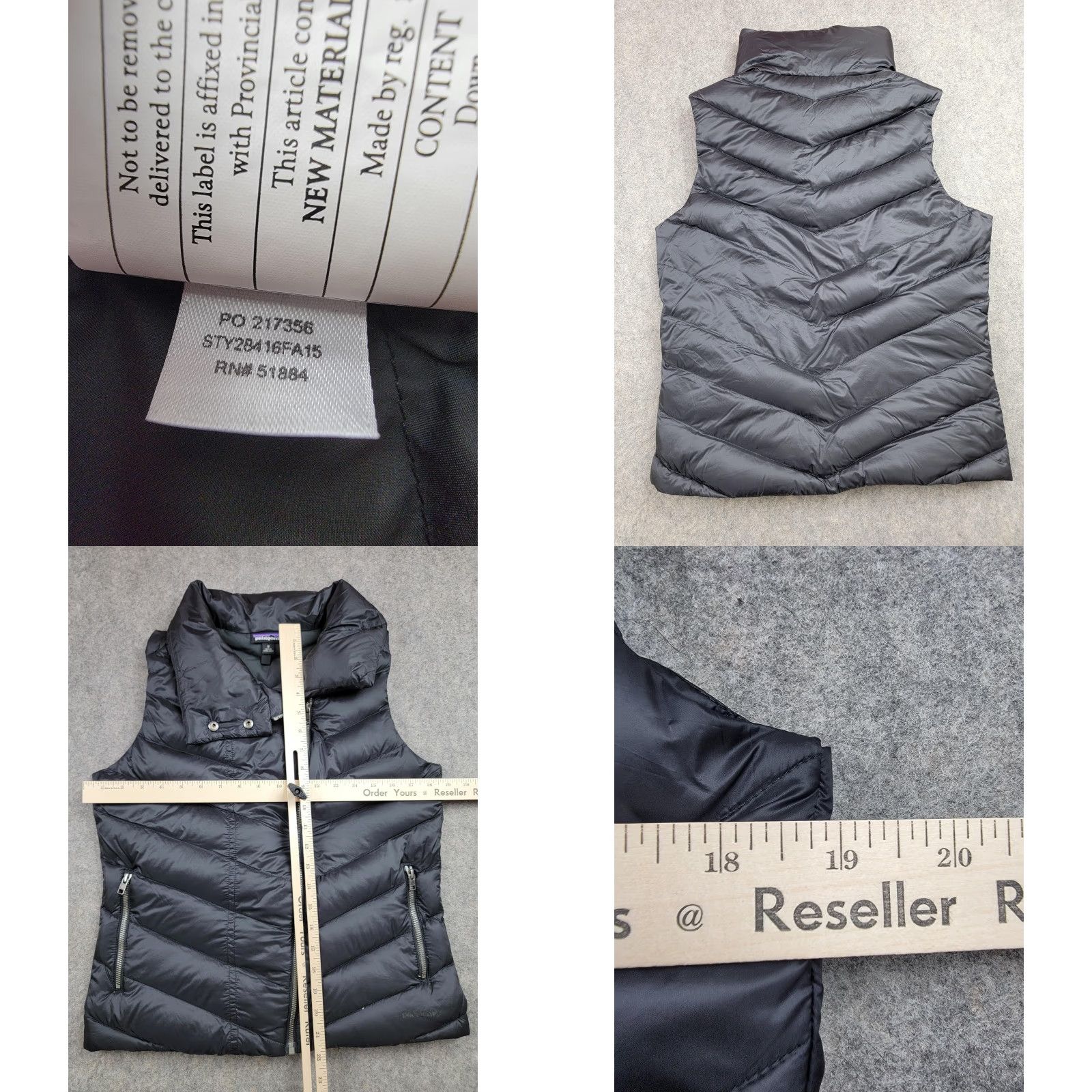 Patagonia Patagonia Vest Womens M Black Quilted Down Puffer Asym Zip Front Collared Oh Outdoor Exterior Nylon Shell Lining Zip Pockets Size M / US 6-8 / IT 42-44 - 8 Thumbnail