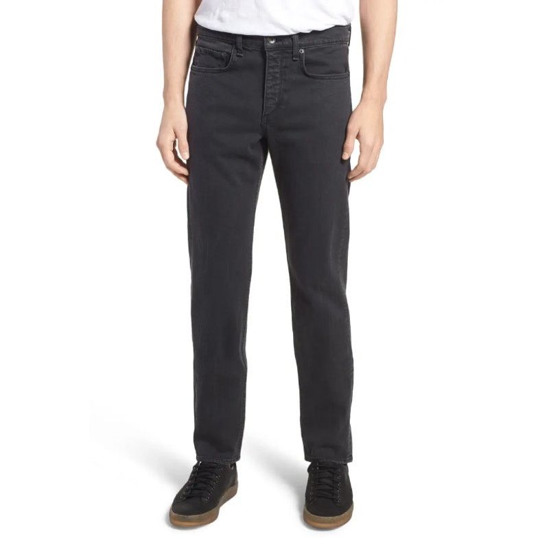 Rag & Bone Rag & Bone Jeans Slim Fit Straight Leg Charcoal Gray Denim Size US 31 - 2 Thumbnail