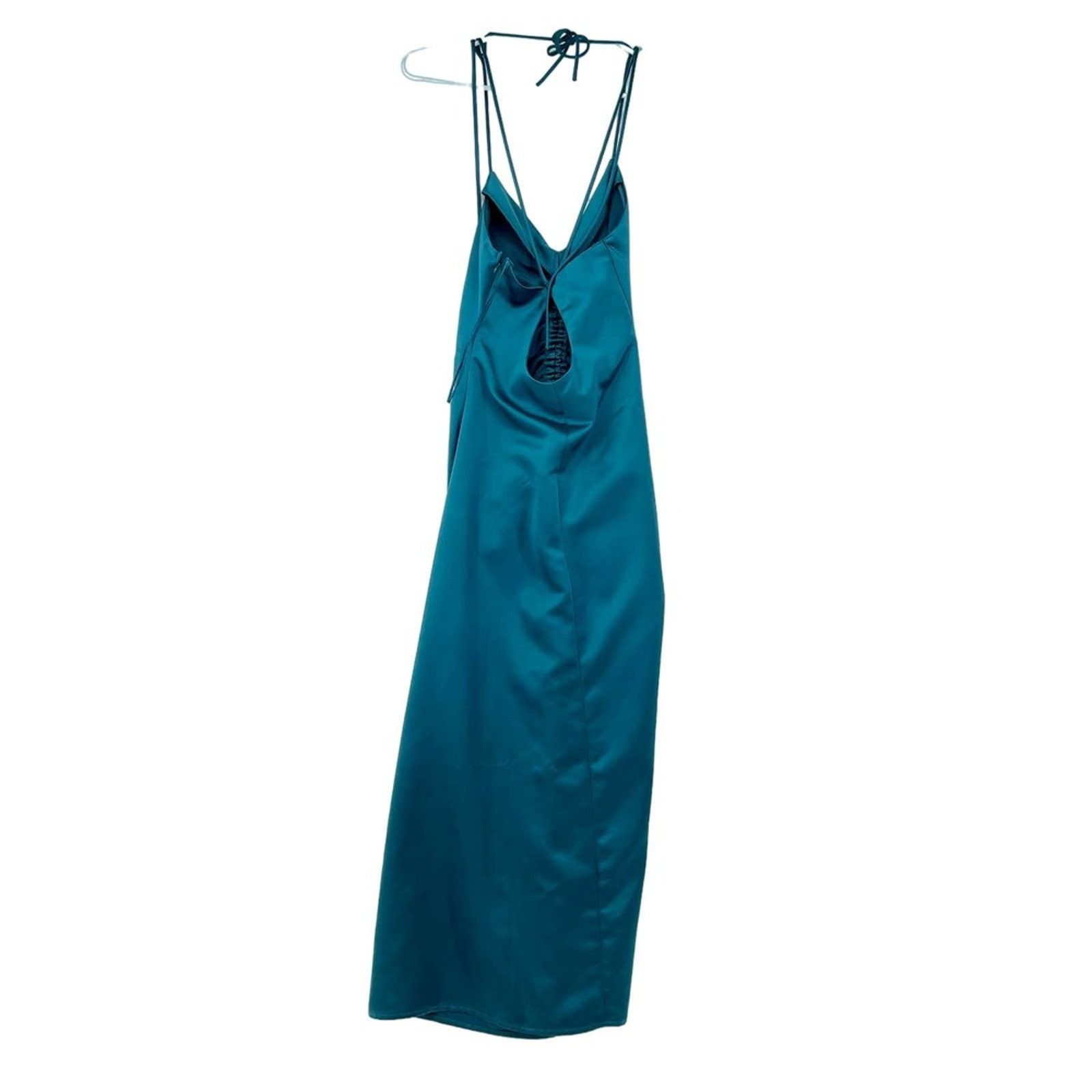 Jason Wu NWT Jason Wu Satin Crisscross Shoulder Tie Slip Dress Maxi S Size S / US 4 / IT 40 - 3 Thumbnail