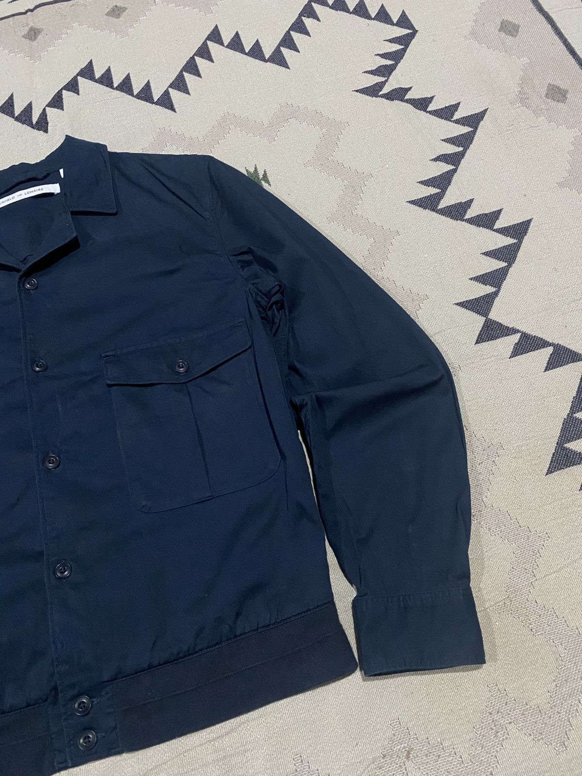 Lemaire × Uniqlo 2000s UNIQLO CHRISTOPHER LEMAIRE COTTON NAVY LIGHT JACKET Size US S / EU 44-46 / 1 - 4 Thumbnail