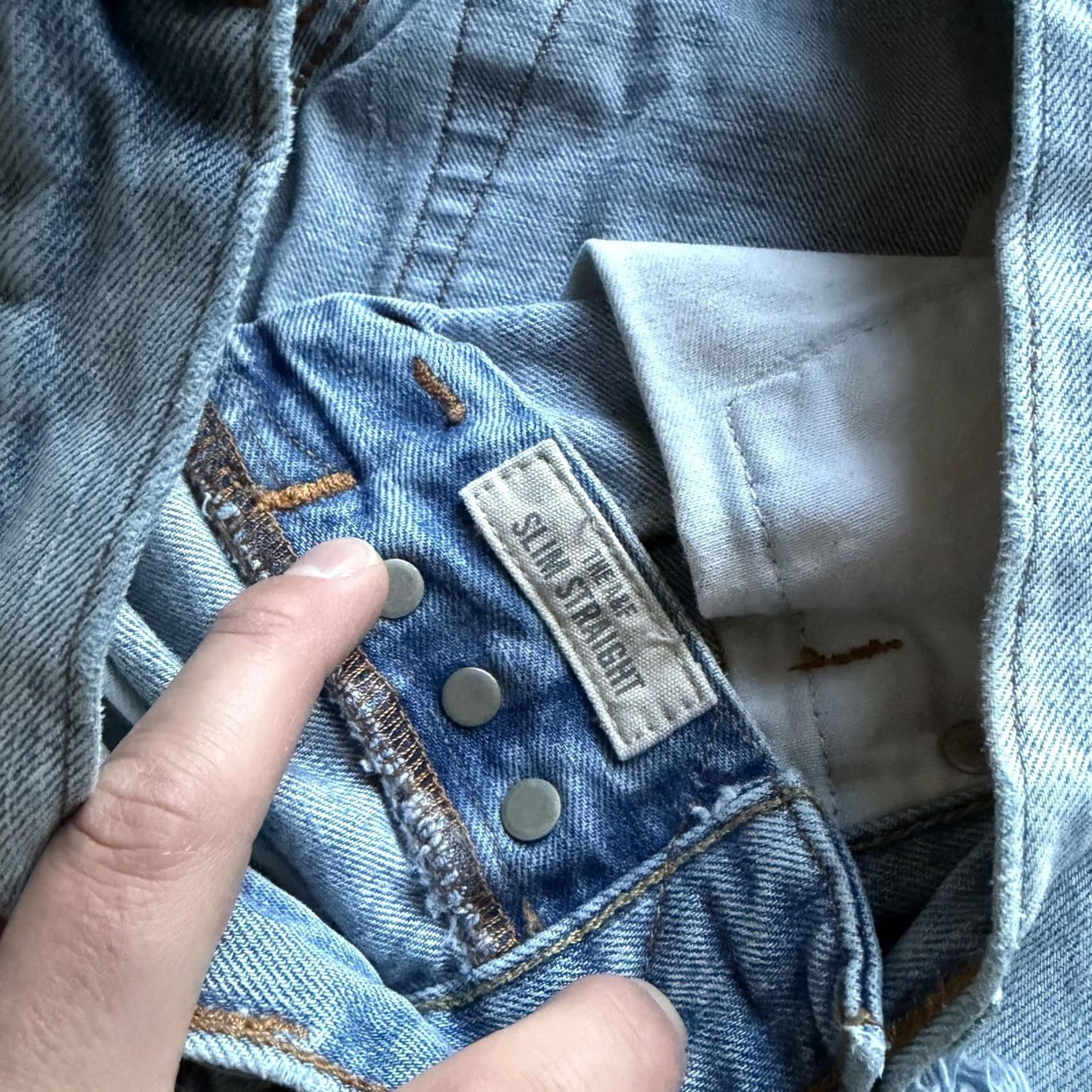 Abercrombie & Fitch Y2K Abercrombie & Fitch Jeans Slim Straight 28x30 Light Blue Distressed denim Men's Jeans Size US 28 / EU 44 - 7 Thumbnail