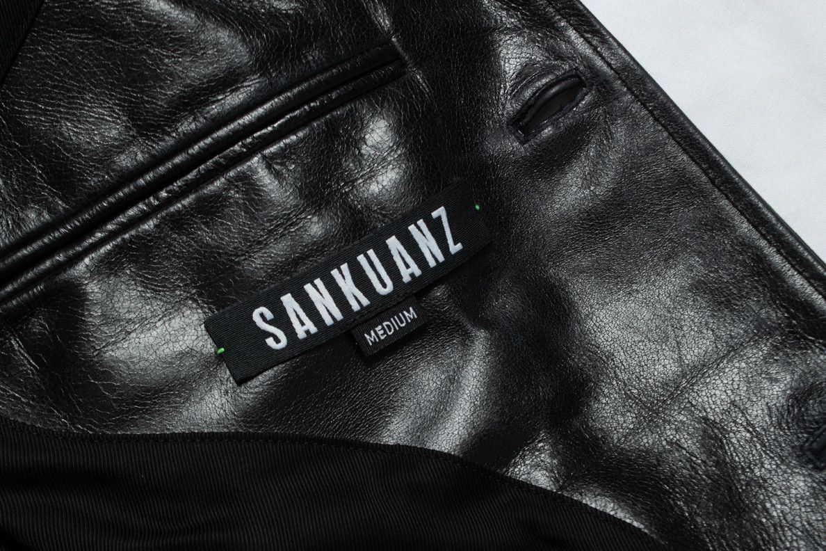 Sankuanz Sankuanz, Black leather distressed jacket Size US M / EU 48-50 / 2 - 9 Thumbnail