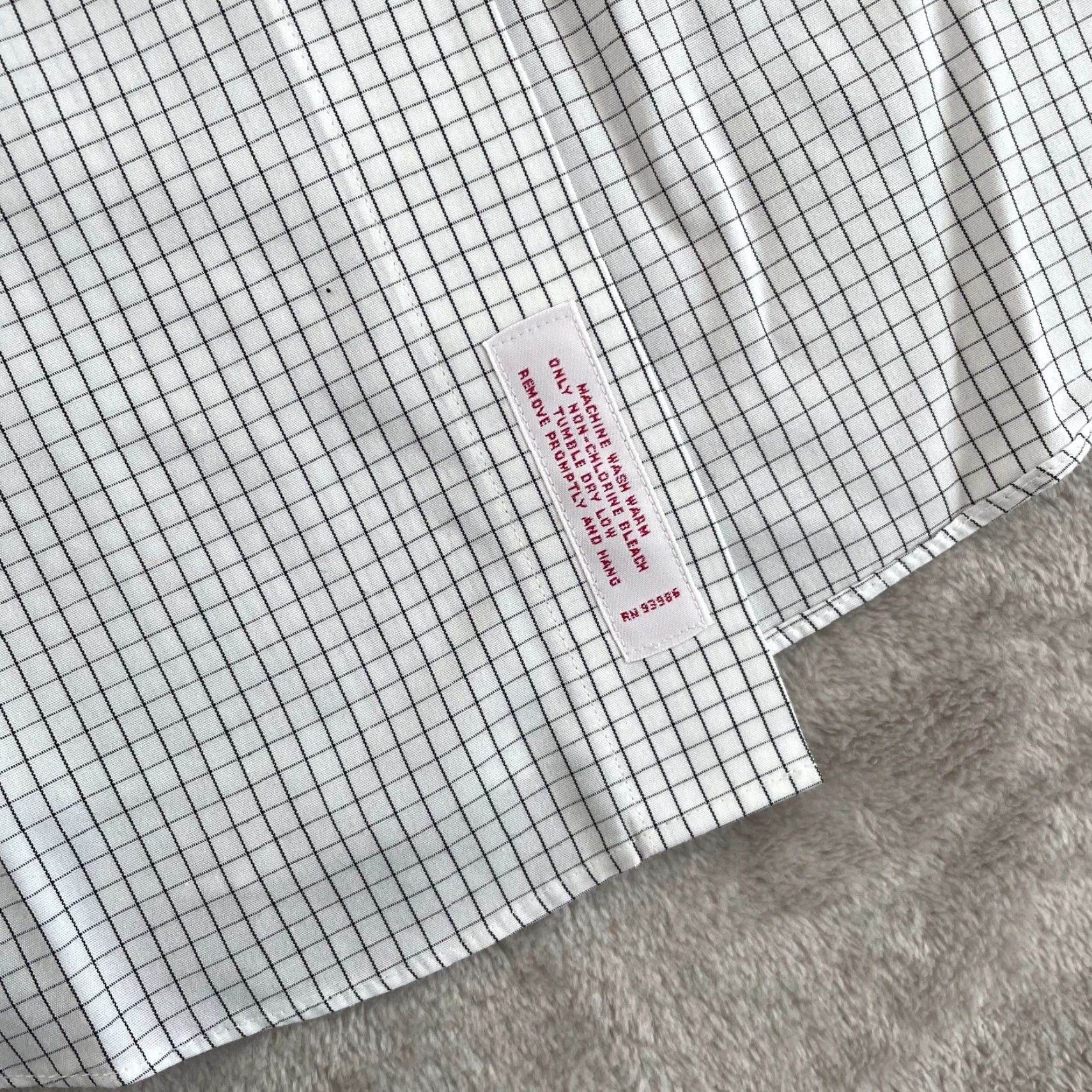 Brooks Brothers Brooks Brothers x Stanford Dress Shirt Men 16.5 34-35 White Check Non-Iron NWOT Size 46R - 4 Thumbnail