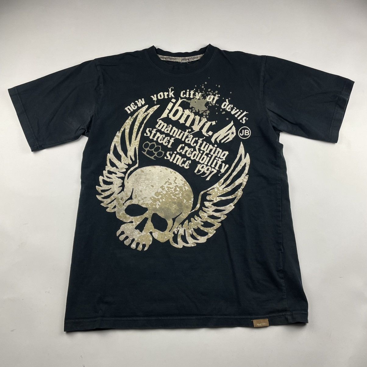 Vintage VTG Johnny Blaze Shirt Mens L Black Skull Y2K Big Logo NYC Size US L / EU 52-54 / 3 - 1 Thumbnail