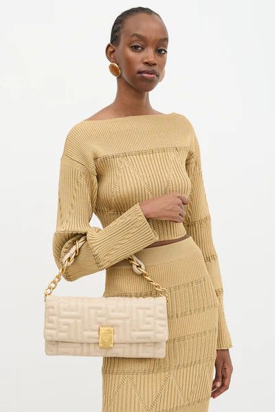 Balmain o1y0625 Size : OS / Clutch Handbag in Beige Size ONE SIZE - 3 Thumbnail