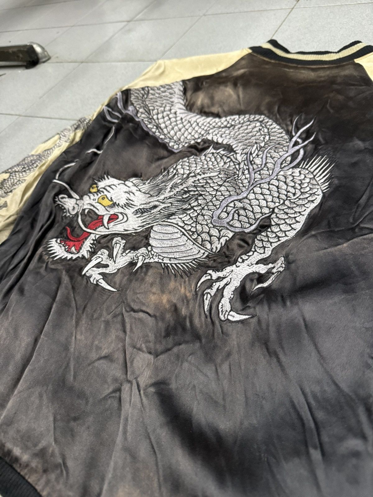 Japanese Brand VTG Ripped SUKAJAN Dragon Jacket Size US L / EU 52-54 / 3 - 14 Thumbnail