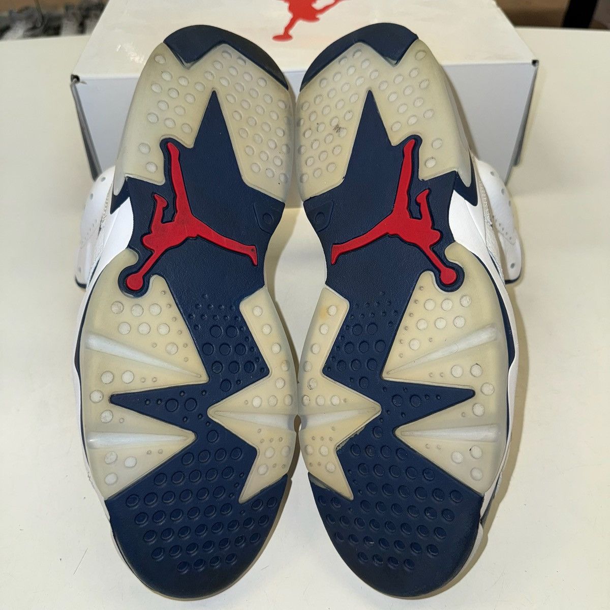 Jordan Brand Size 10.5- Nike Air Jordan 6 Retro Olympic 2024 (CT8529-164) Size US 12 / EU 45 - 5 Thumbnail