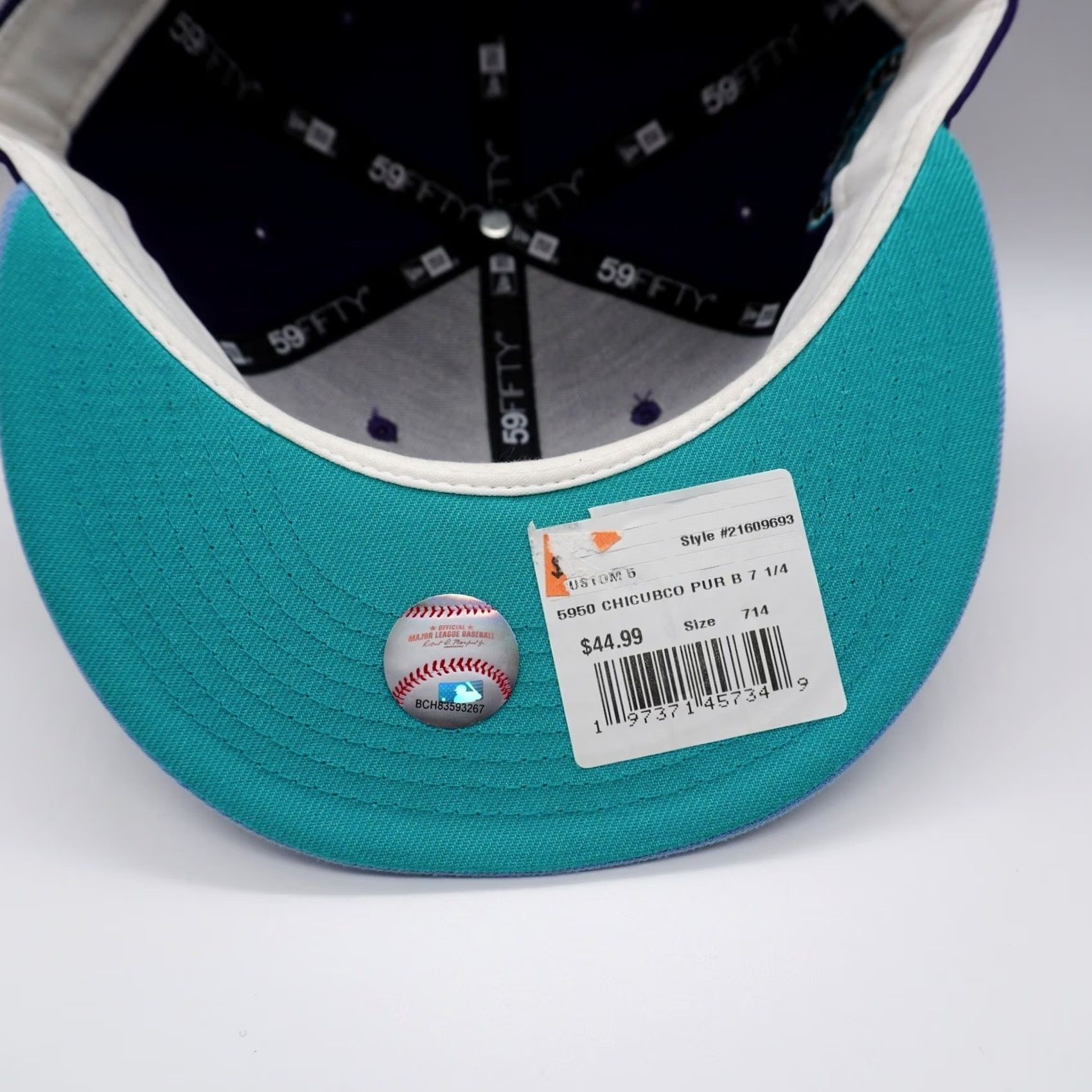 New Era New Era 59FIFTY Hat Mens 7 1/4 Purple Chicago Cubs Wrigley Field Patch Size ONE SIZE - 4 Thumbnail