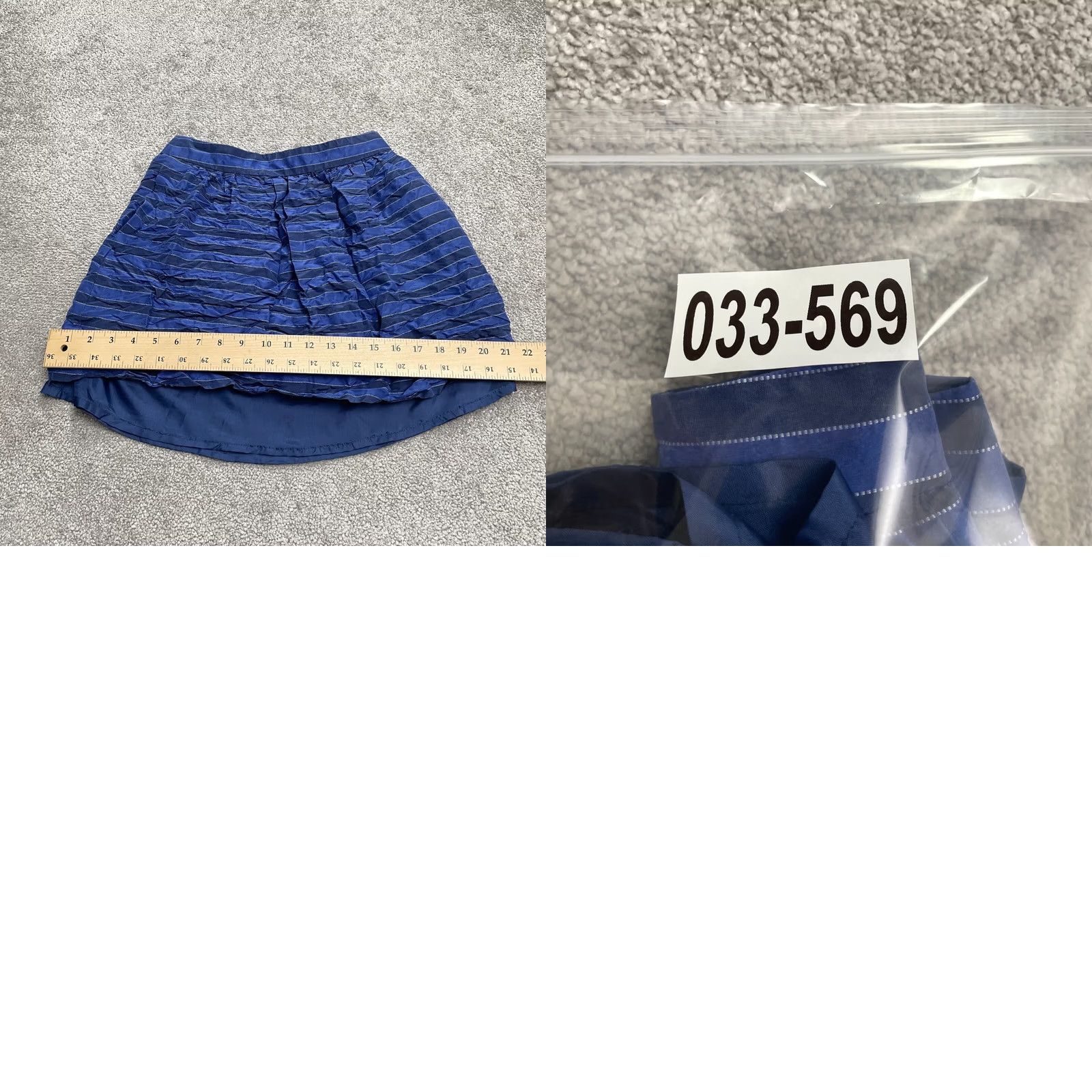 J.Crew J.CREW Blue Striped A-Line Skirt Womens 00 Knee Length Lined Pockets Silk Blend Size 24" / US 00 / IT 34 - 8 Thumbnail