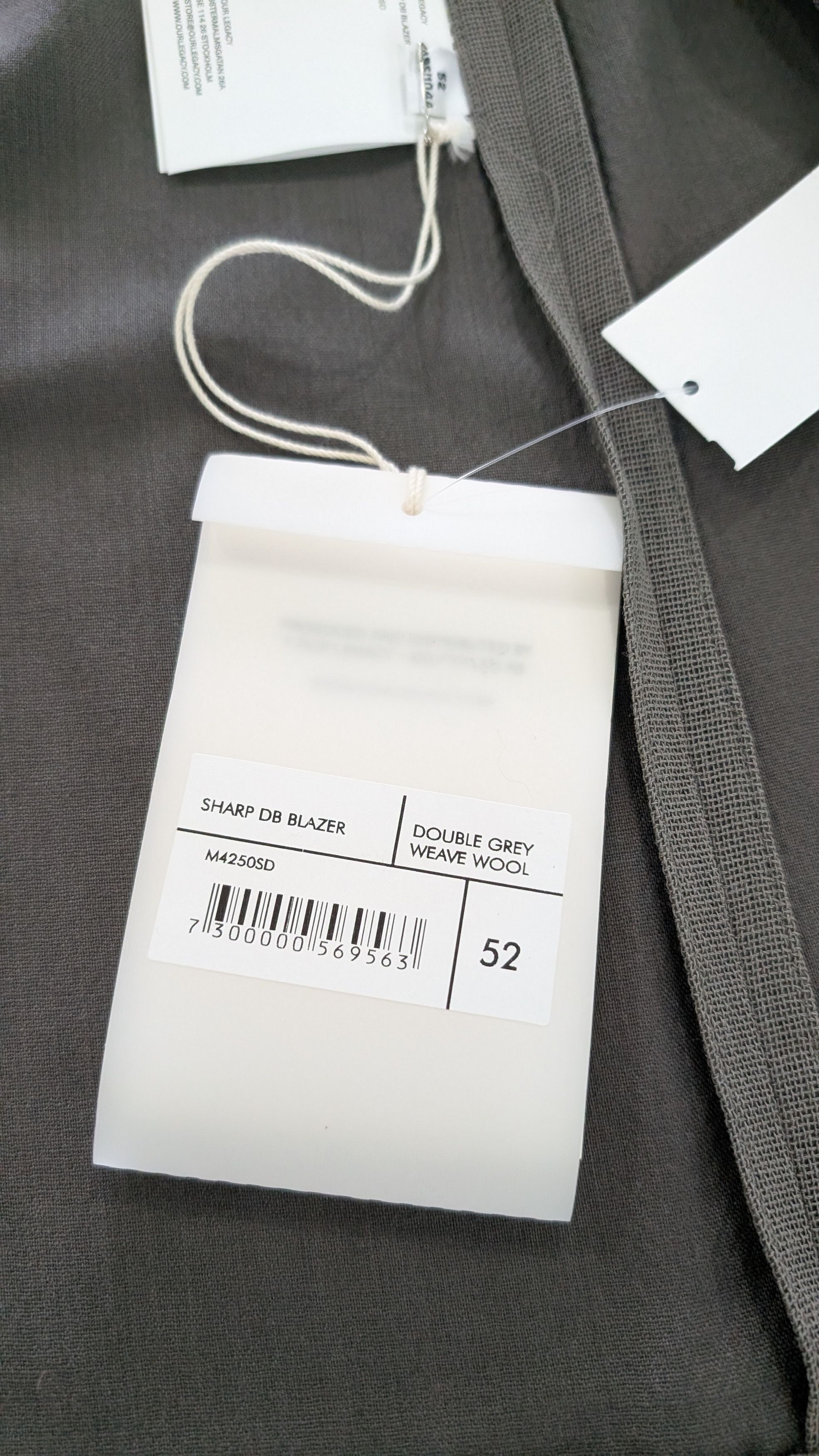 Our Legacy OUR LEGACY Sharp DB Blazer 52 XL Double Grey Weave Size 42L - 11 Thumbnail