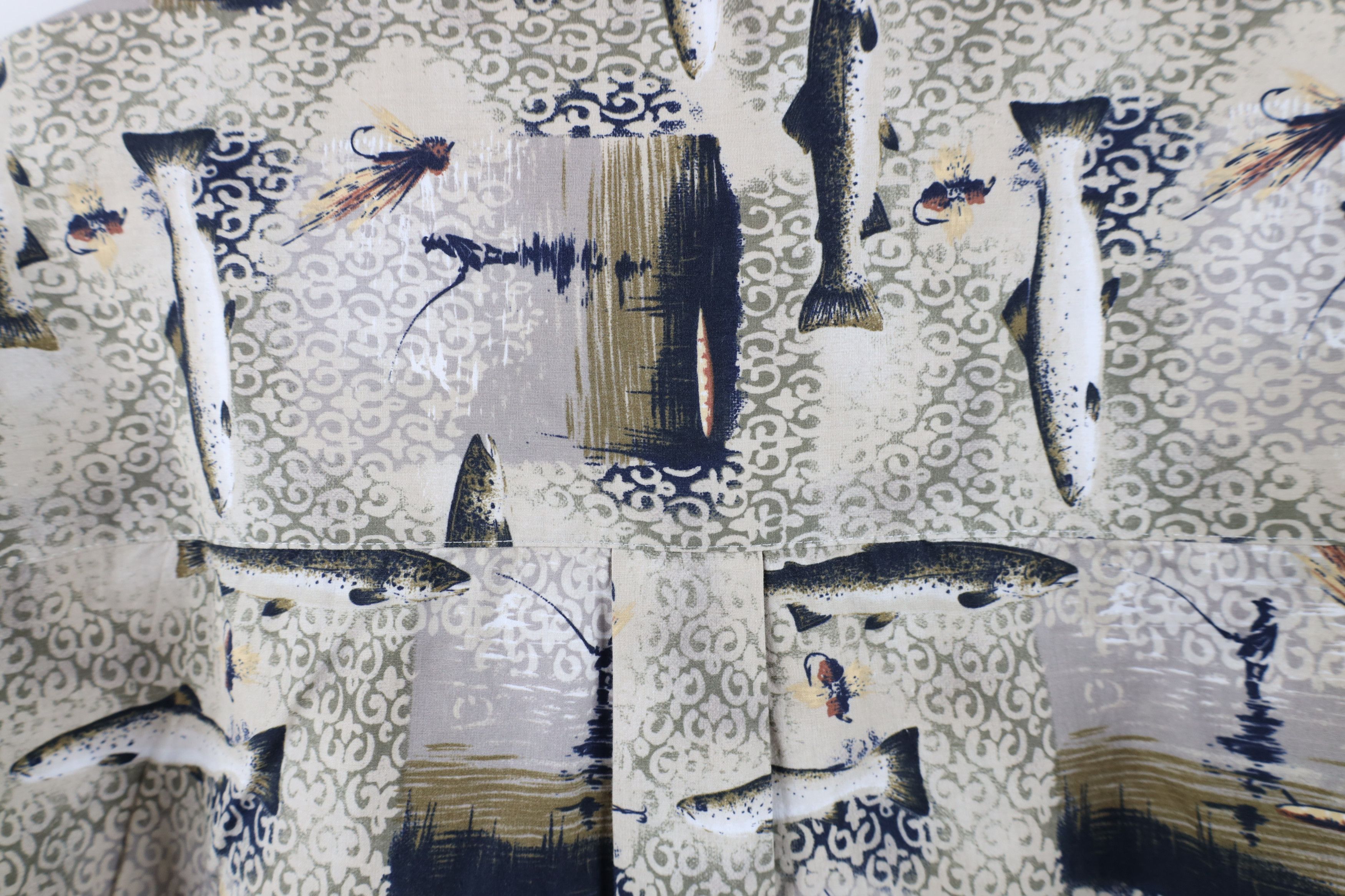Vintage Vintage 90s Y2K Fishing Over Print Short Sleeve Button Shirt Size US L / EU 52-54 / 3 - 9 Thumbnail