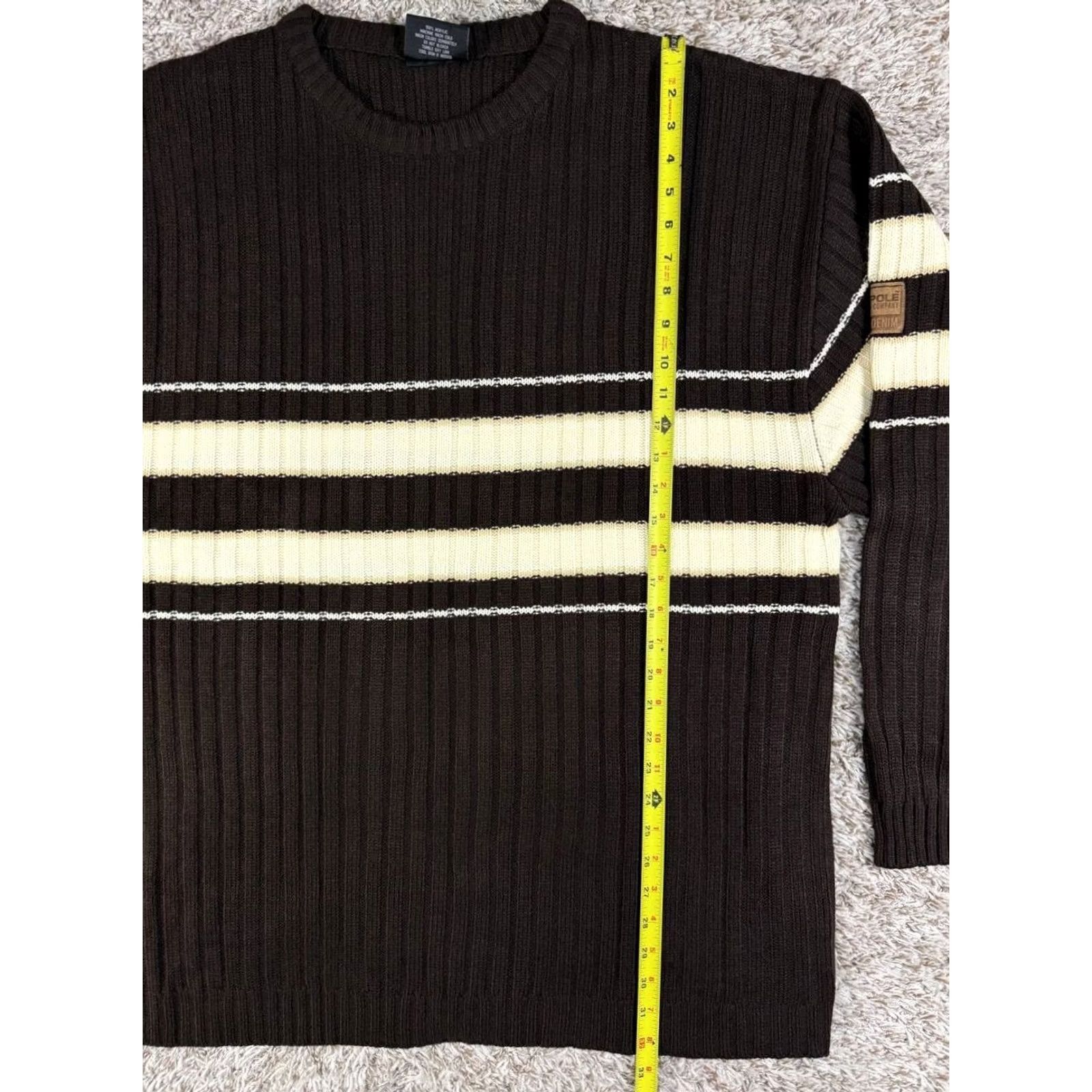 Southpole VINTAGE Southpole Striped Knit Sweater Hip Hop Oversized XXL Men Pullover Brown 2000s Size US XXL / EU 58 / 5 - 5 Thumbnail