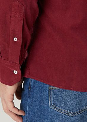Brunello Cucinelli o1y0526 Solid Color Shirt in Burgundy Size US XL / EU 56 / 4 - 3 Thumbnail