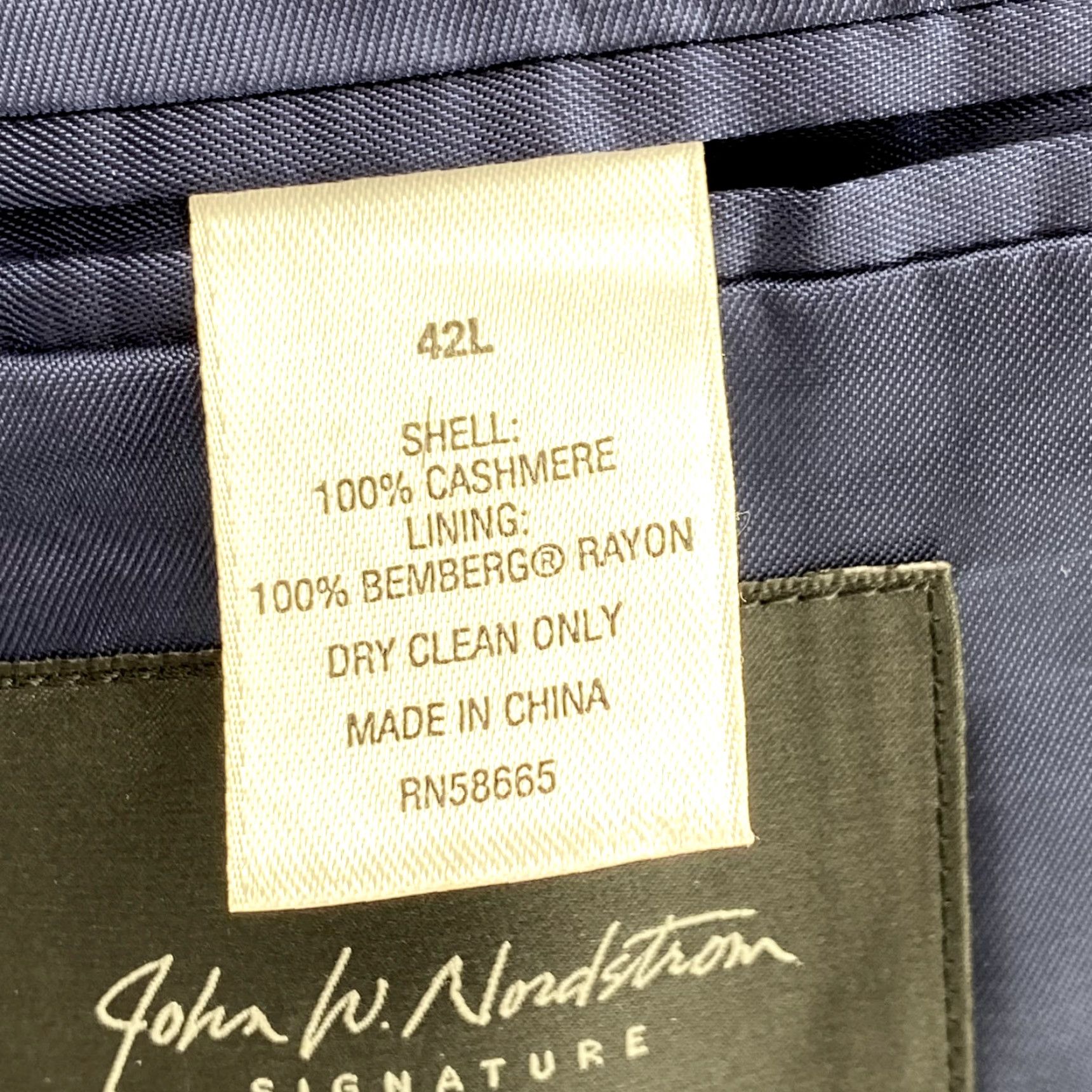 Nordstrom John W. Nordstrom Loro Piana Blazer 42L Blue Plaid Cashmere Modern Corpcore Mens Size 42R - 6 Thumbnail