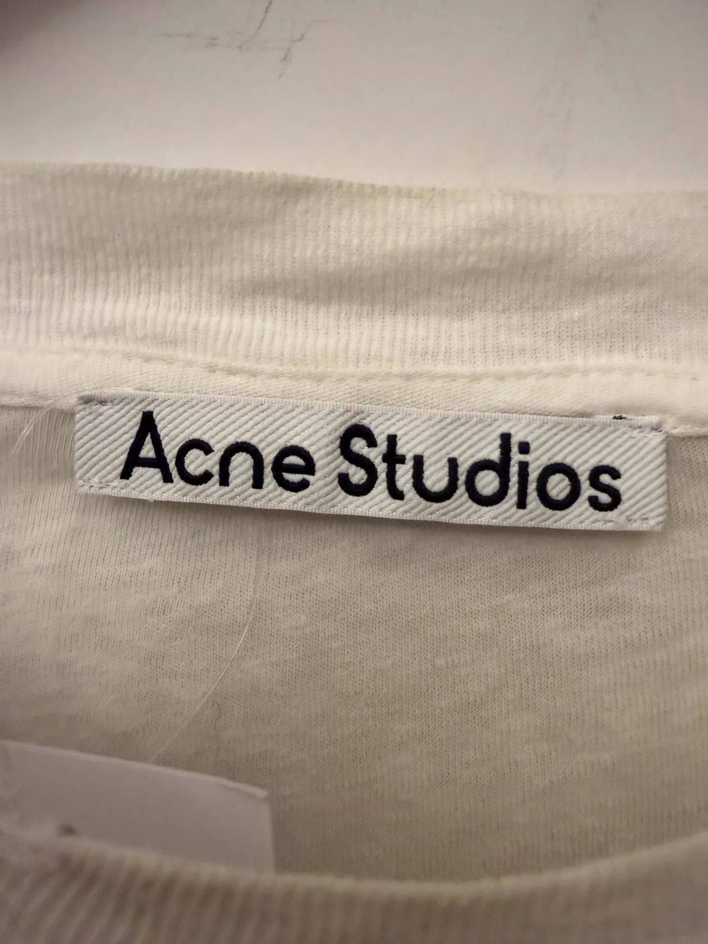 Acne Studios Acne 1996 Logo Print Crew LS Tee Gray White M New Size US M / EU 48-50 / 2 - 2 Thumbnail