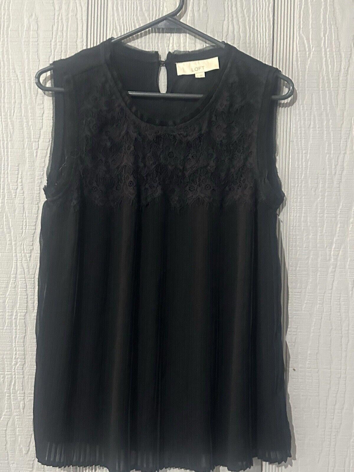 Designer Loft Blouse Medium Career Grunge Goth Lace Front Size M / US 6-8 / IT 42-44 - 1 Thumbnail