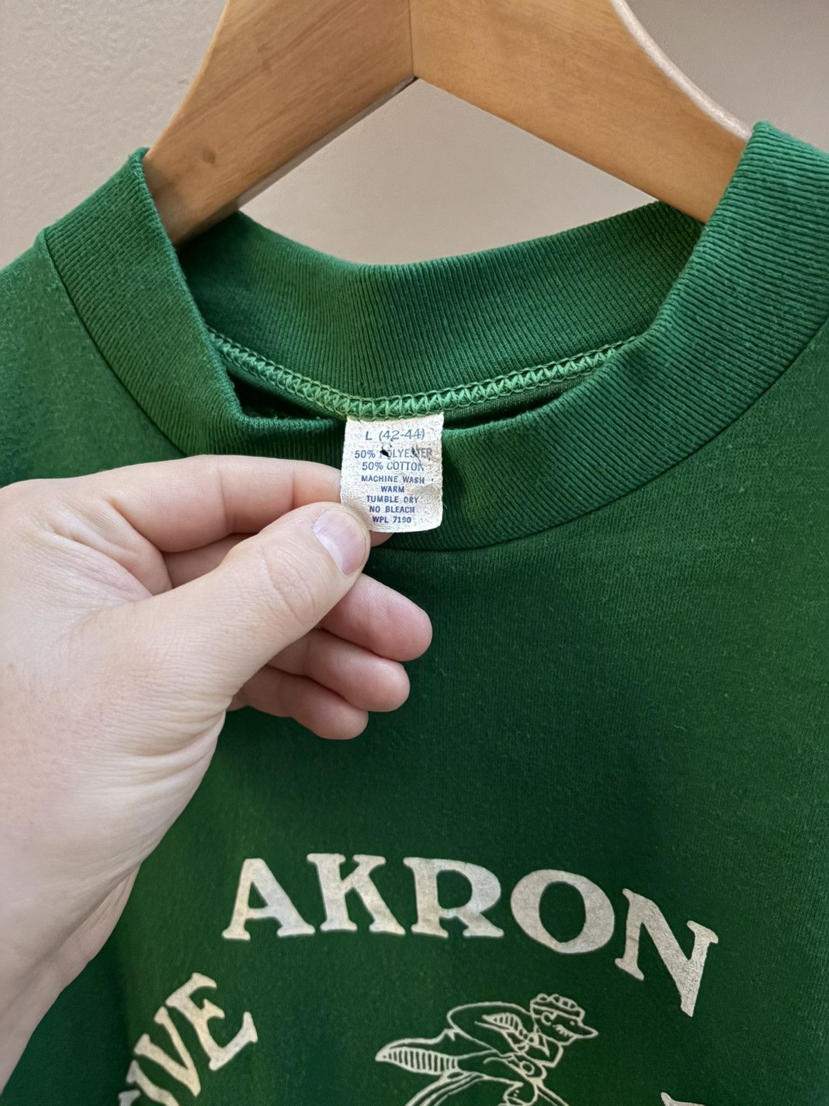 Vintage Akron Ohio true vtg 70s “Five Mile Trail Blaze” green shirt Size US L / EU 52-54 / 3 - 2 Thumbnail