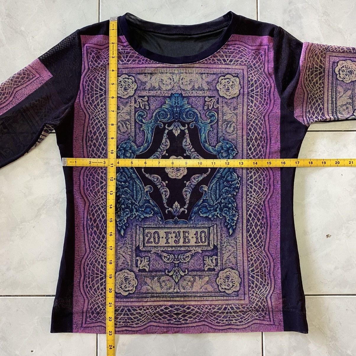 Vintage Vintage Bohemian Print Sheer Mesh Long Sleeve Top Japanese Size M / US 6-8 / IT 42-44 - 17 Thumbnail