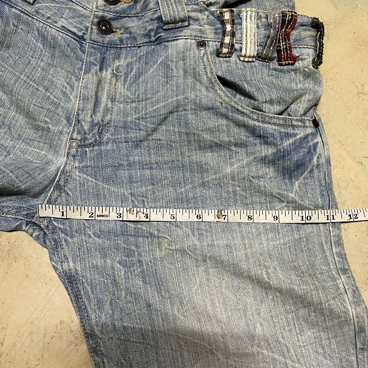 Japanese Brand Japanese Brand Double Waist Distressed Denim Jeans Size US 29 - 10 Thumbnail