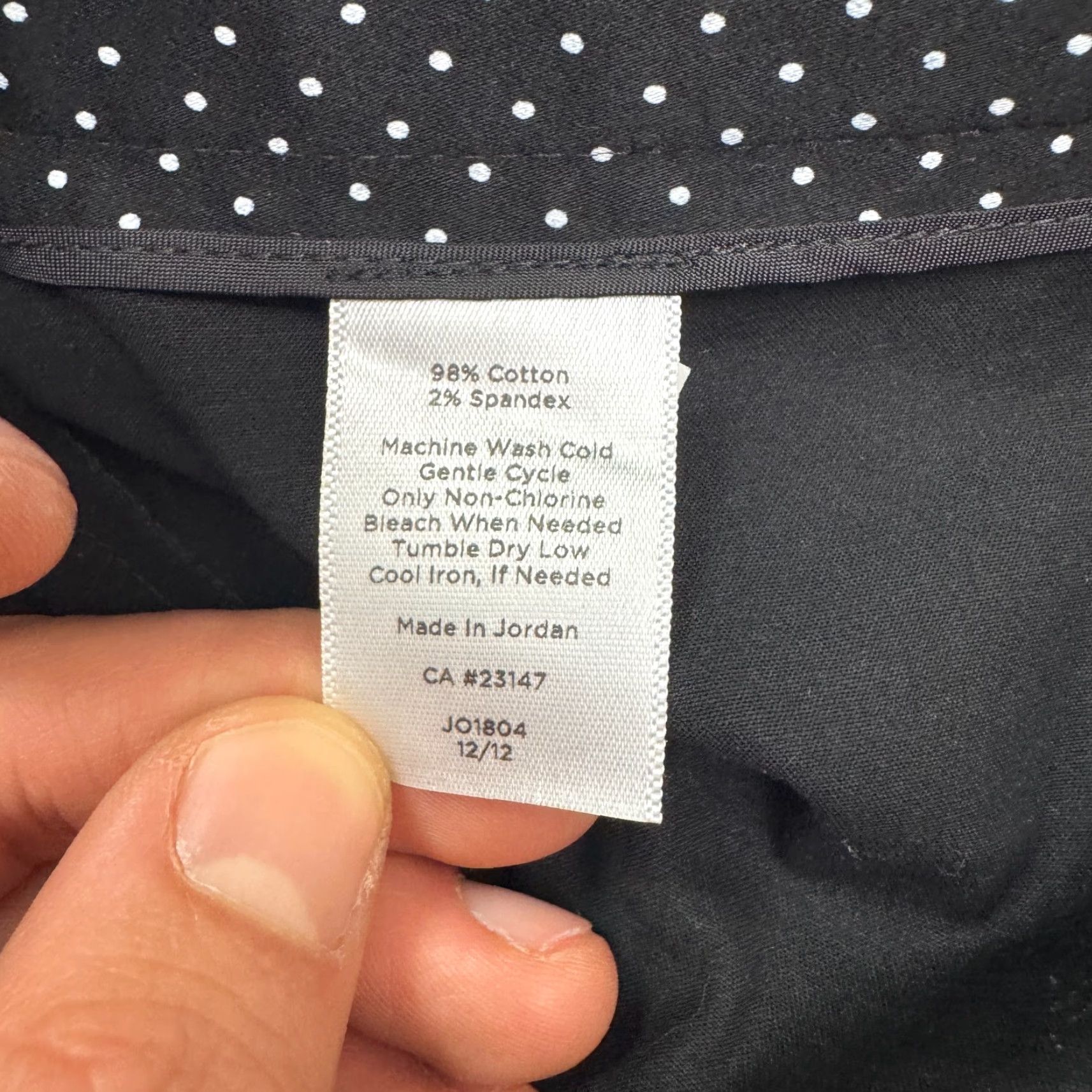 Talbots VINTAGE Talbots Nautical Polka Dot Dress Pants Womens 8 Black Business Casual Workwear Modern Classic Size 30" / US 8 / IT 44 - 7 Thumbnail