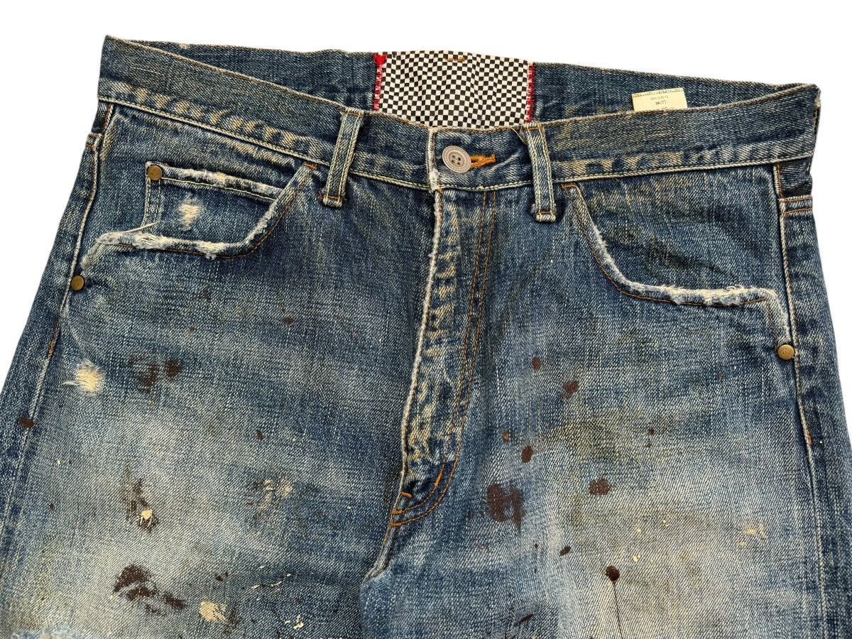 If Six Was Nine × Japanese Brand Japanese Brand Painter Splatter Ripped Selvedge Baggy Jeans Size US 33 - 4 Thumbnail