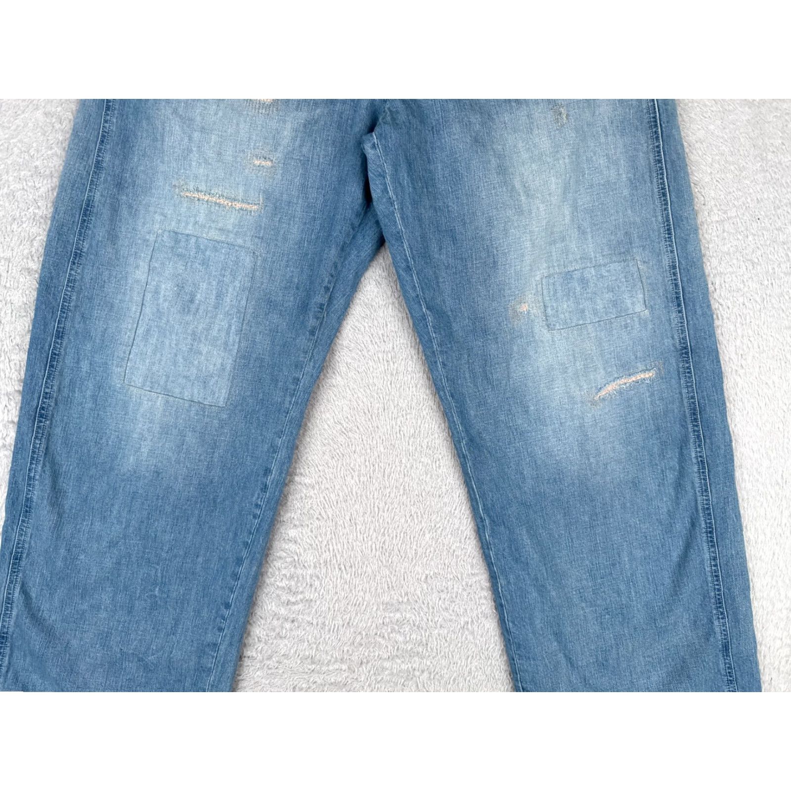 G-Star G-Star Jeans Mens 32x29 Blue Restored Denim Lintell High Dad Wide Leg Patches Jeans Mens 32 Blue G-Star Lintell 3301 Designer Preppy Size US 32 / EU 48 - 3 Thumbnail