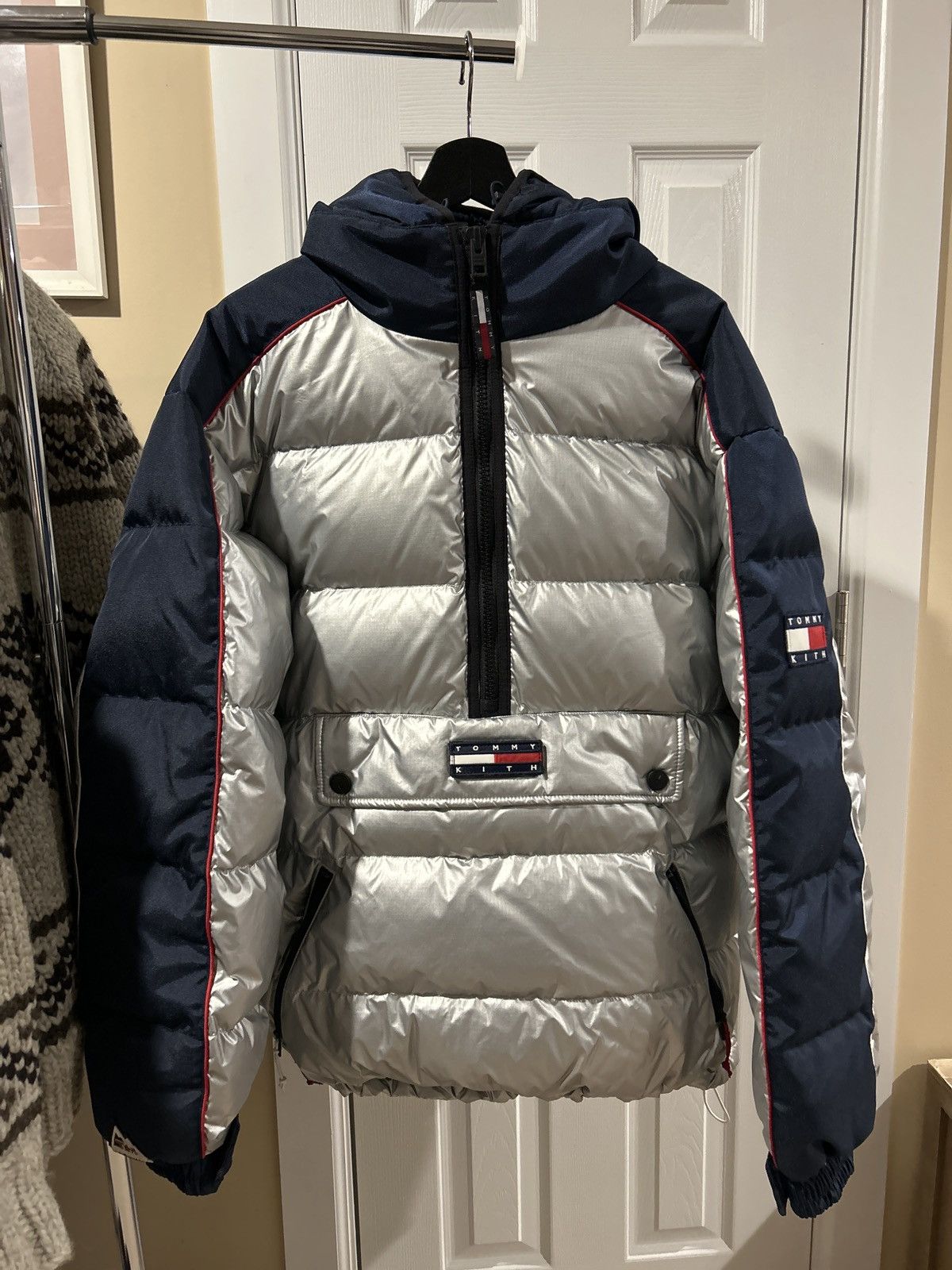 Tommy Hilfiger Kith x Tommy Hilfiger 2018 Expedition Puffer Pullover Silver Grailed